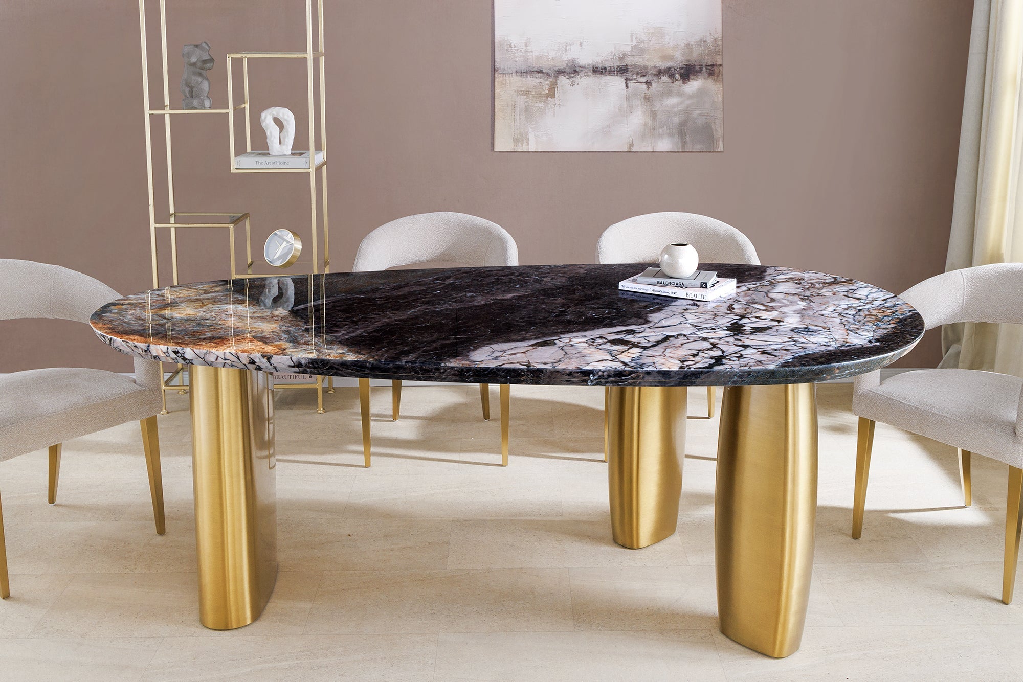 table-a-manger-design-organic-200cm-gris-blanco-marron-piedra-natural-marmol-metal-brush-gold_46205 (inv)