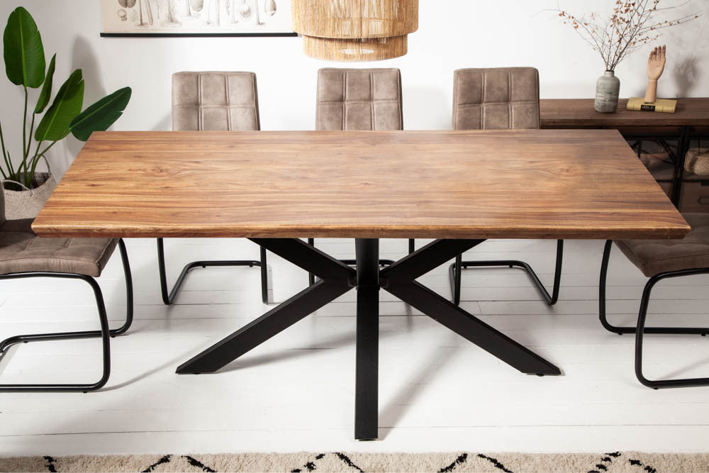 mesa de comedor-en-madera-masiva-galaxy-180cm-marron-acabado-sheesham-piedra-estructura-metal-estrella_43933 (inv)