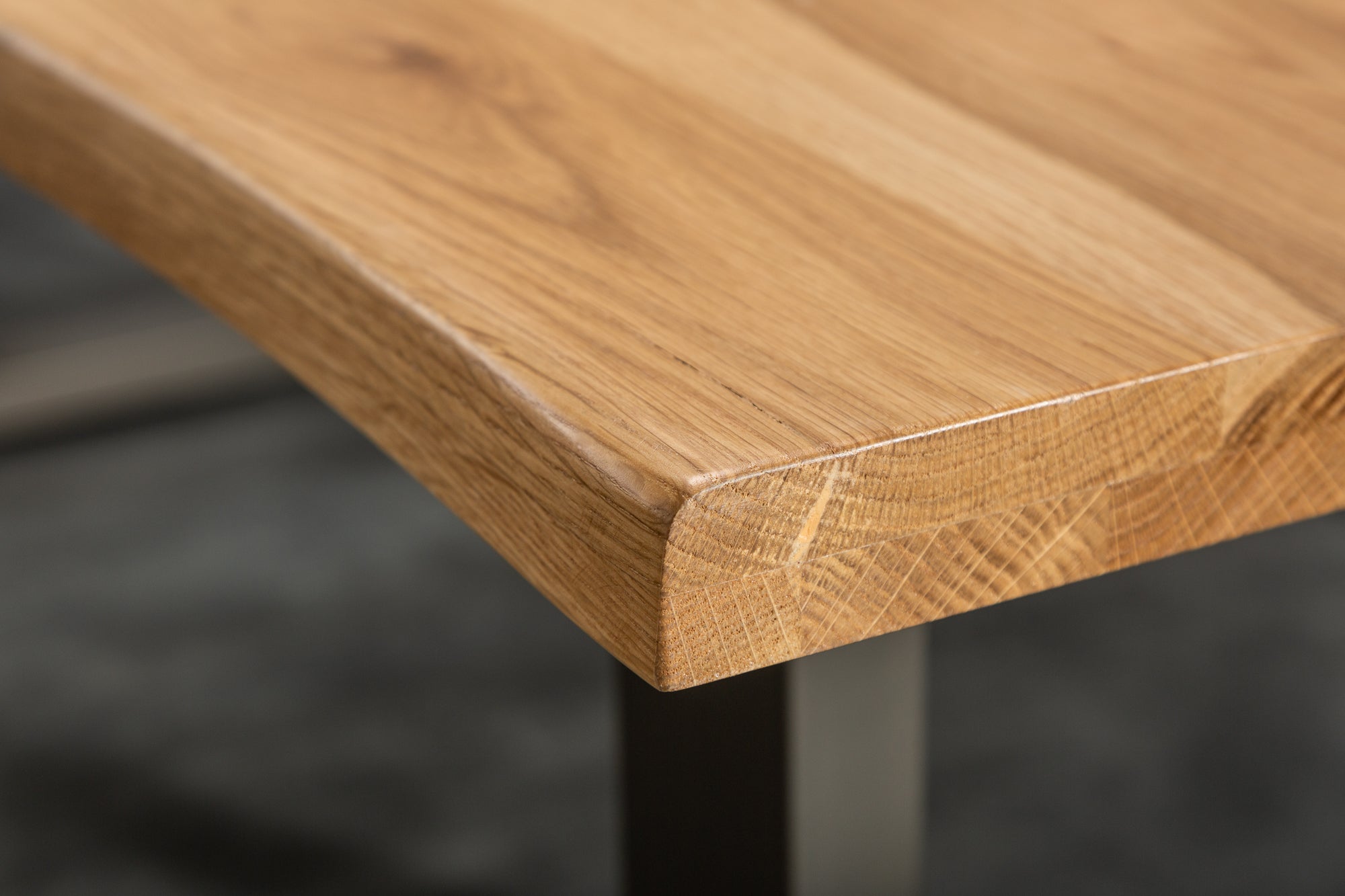 LIVING EDGE mesa de comedor de madera maciza 180cm roble silvestre natural aceitado marco de trineo