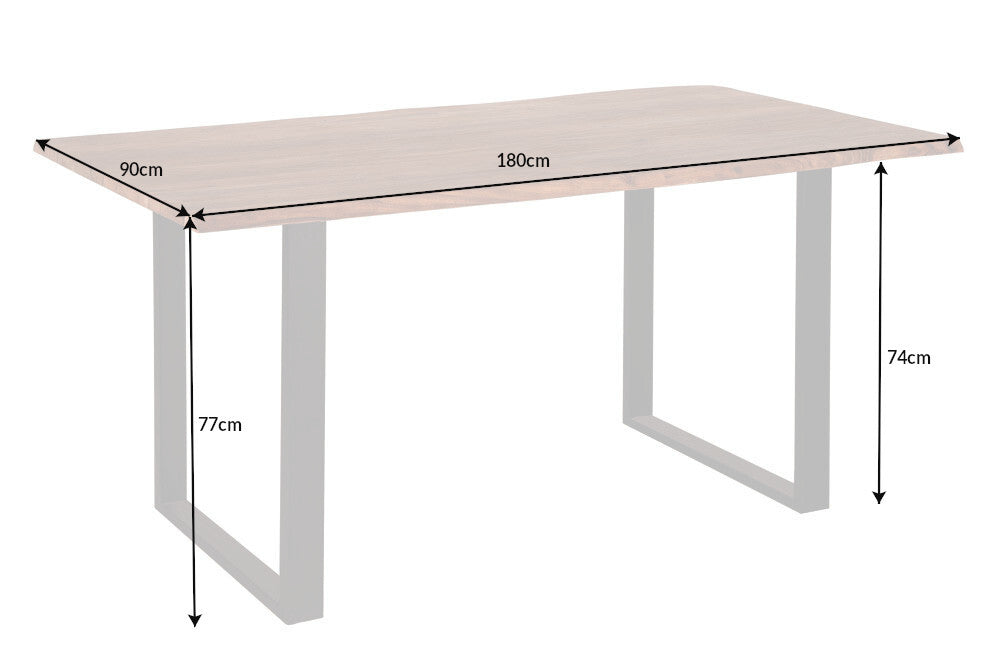 Dimensions de la table
