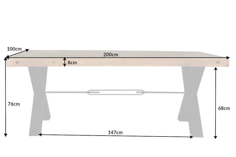 Dimensions de la table