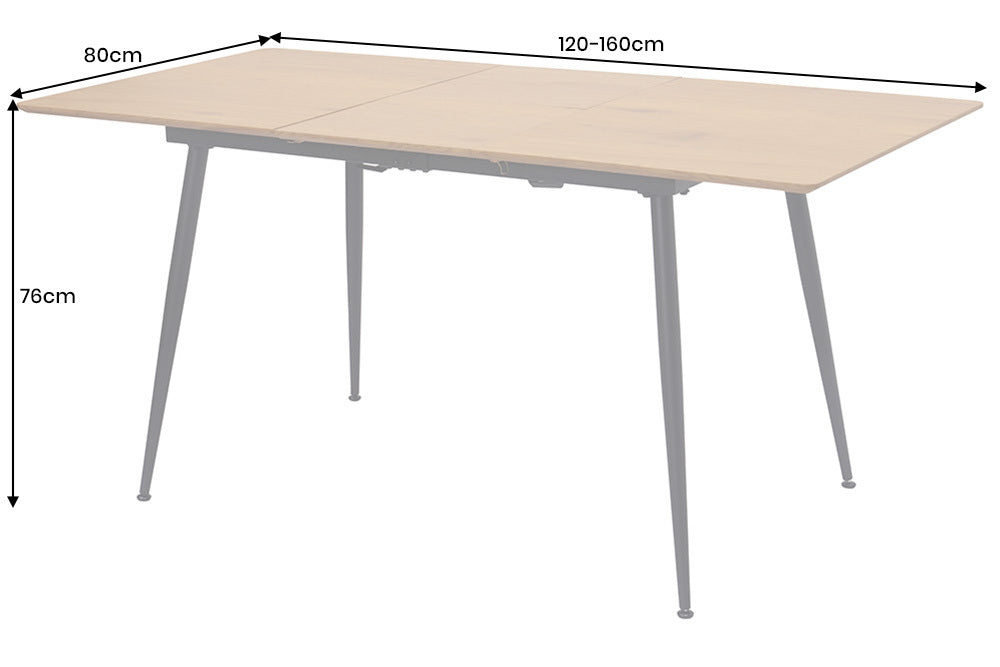 Dimensions de la table