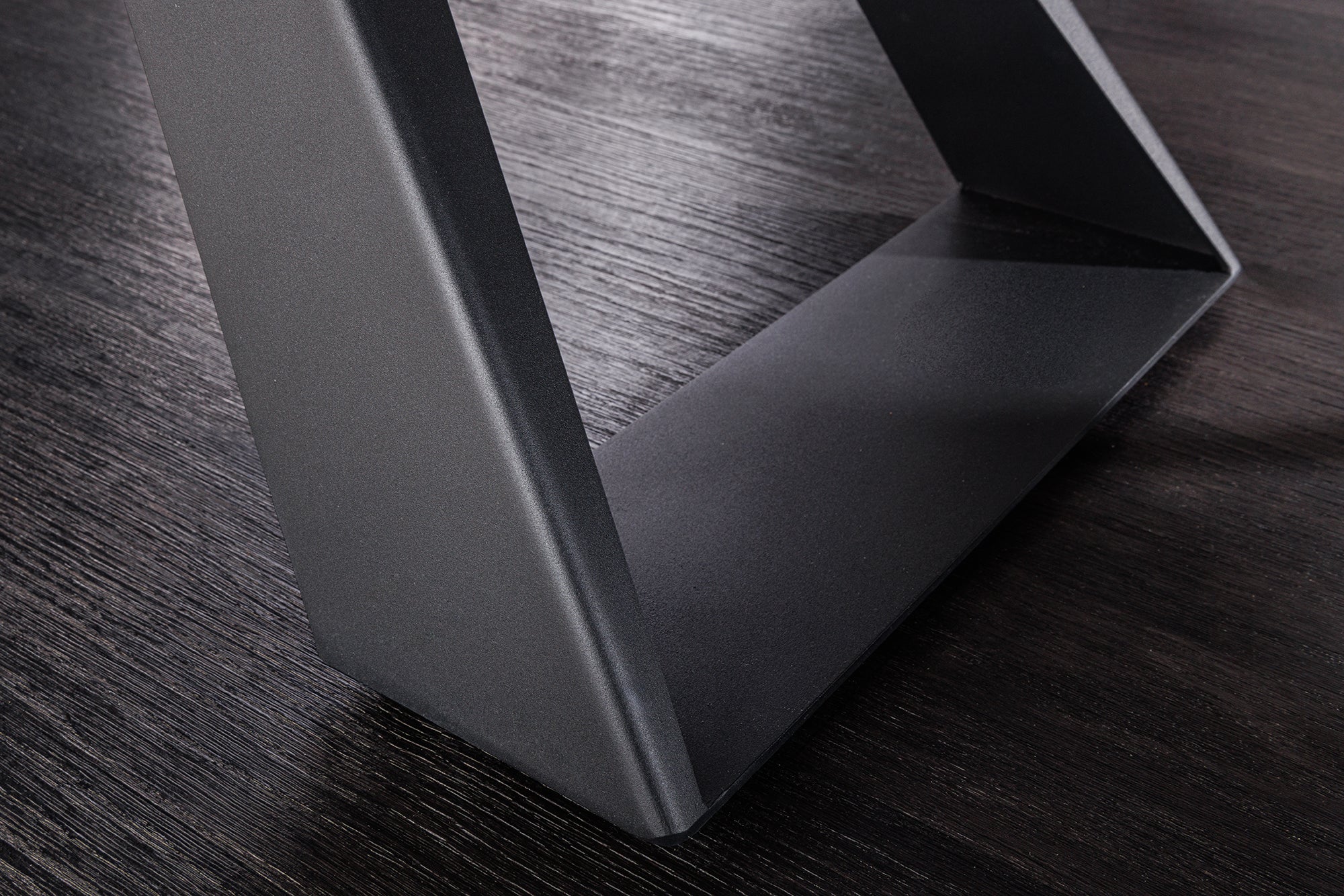 Table à manger extensible CONCORD 180-230cm céramique gris graphite métal noir