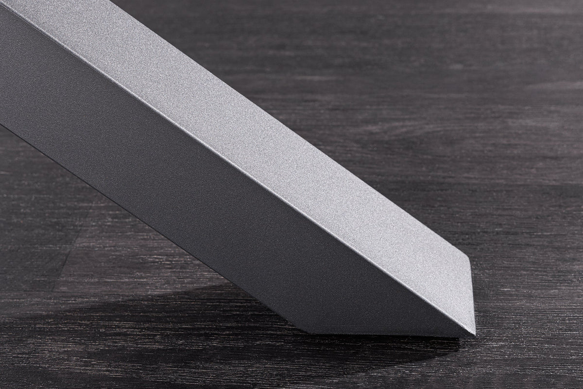 Table à manger extensible ETERNITY 160-200cm céramique gris graphite métal noir