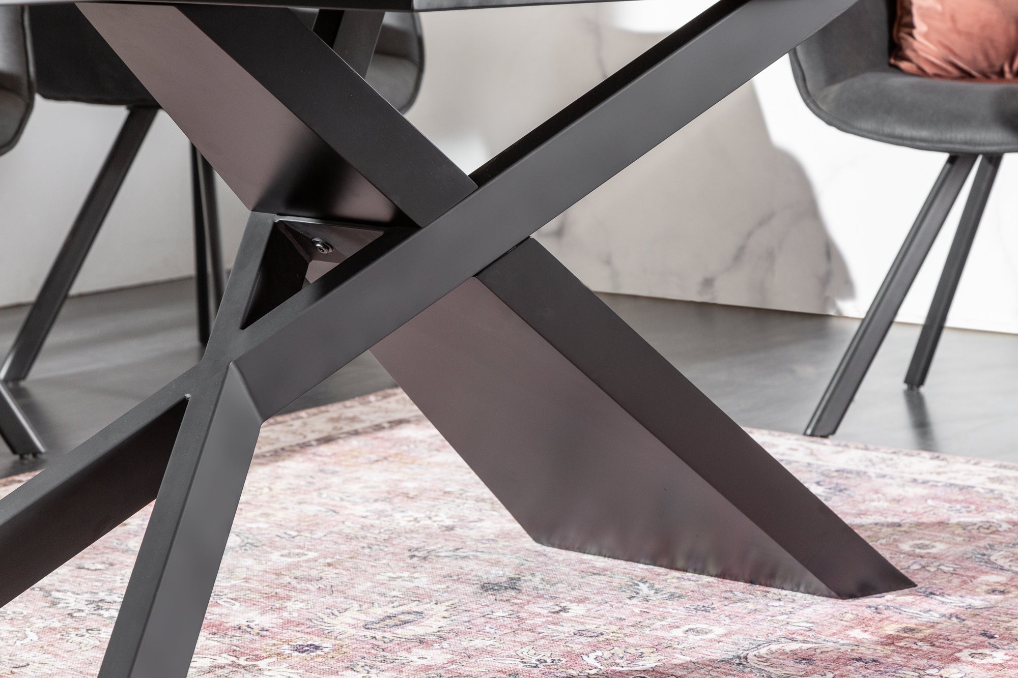 Mesa de comedor extensible EUPHORIA 180-220-260cm en cerámica lava antracita made in Italy