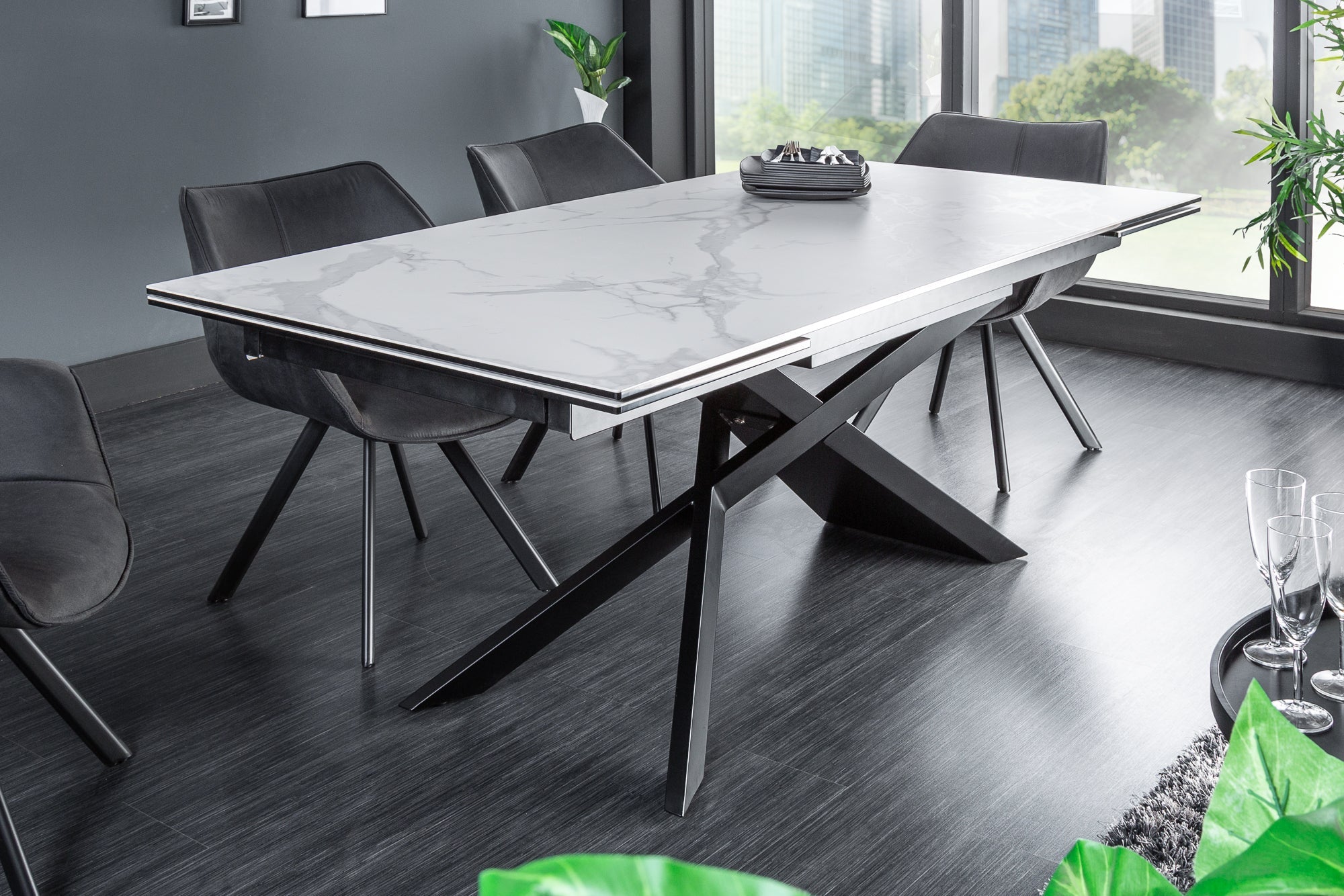 Table à manger extensible fabriquée en Italie - ZAPA