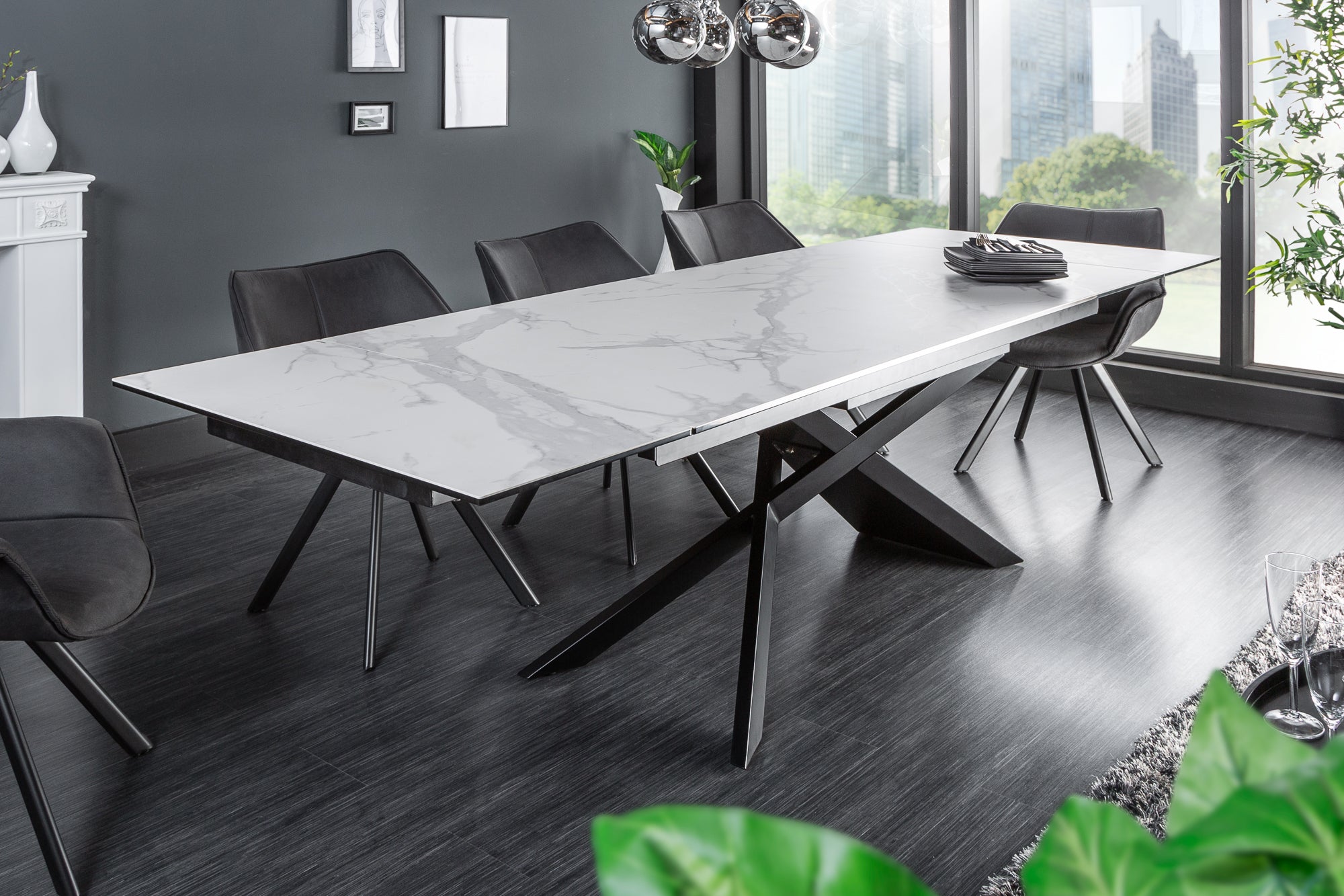 Mesa de comedor extensible made in Italy - ZAPA