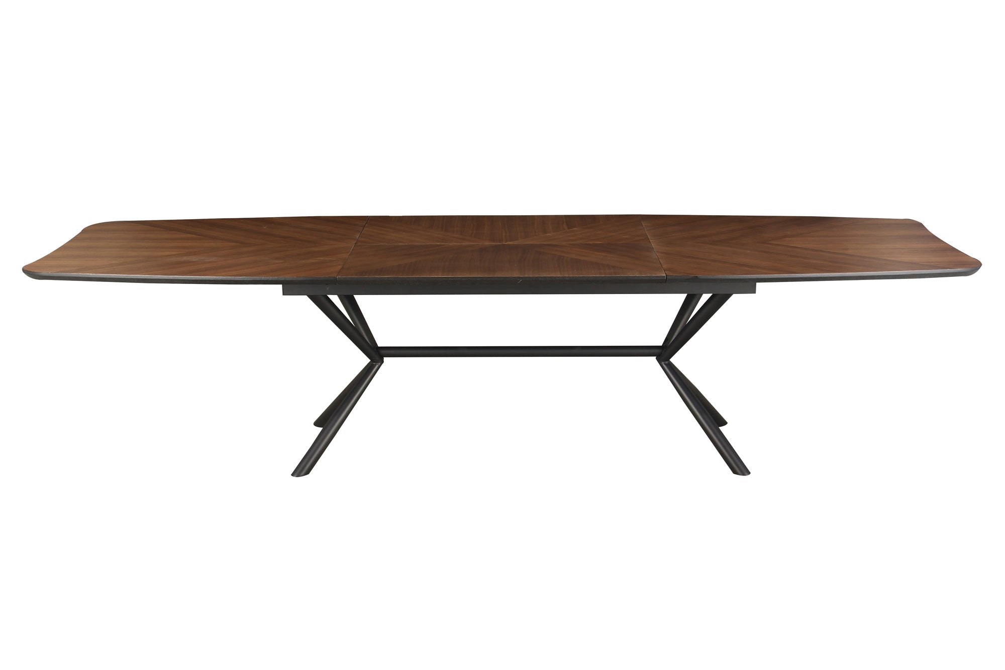 Table à manger extensible GRANDEZZA 180-270cm noyer naturel métal noir