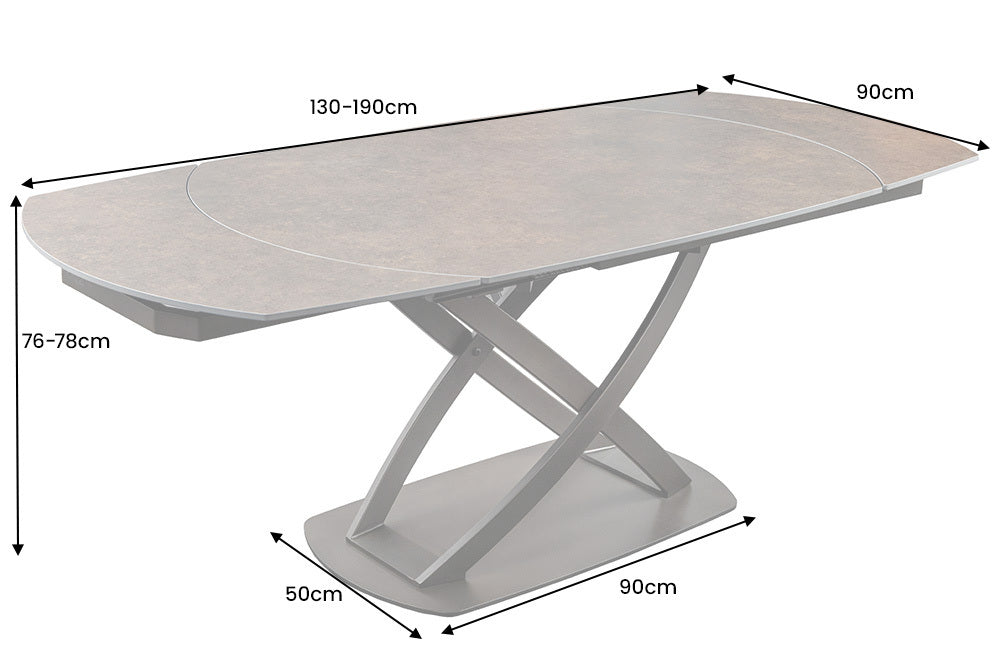 Dimensions de la table