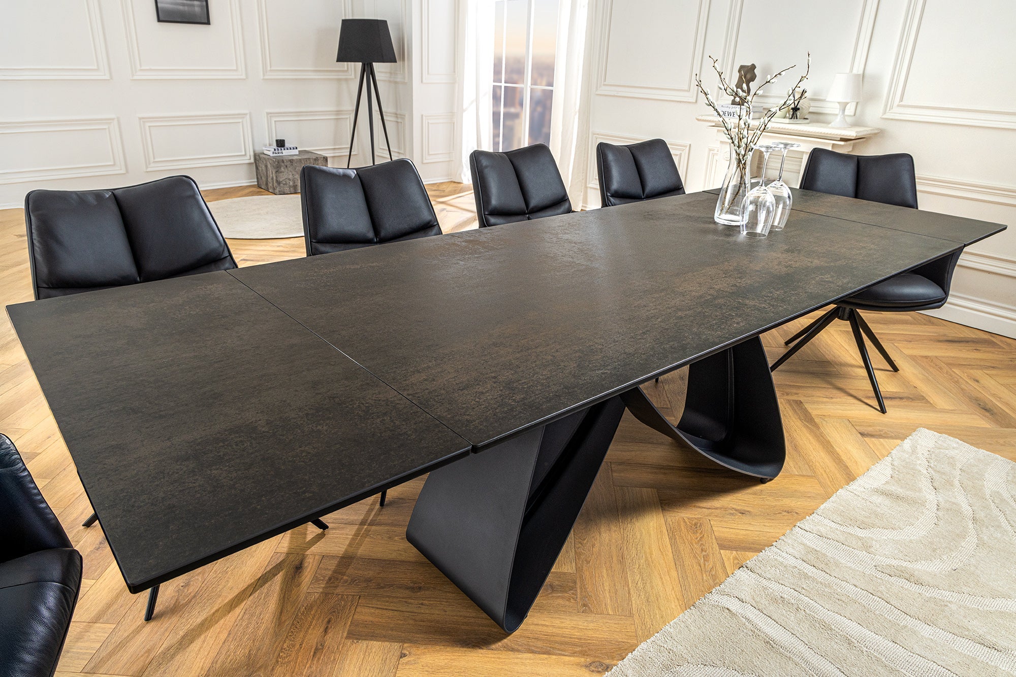 mesa-comedor-extensible-infinity-180-260cm-cerámica-óxido-mármol-metal-negro_45182 (inv)