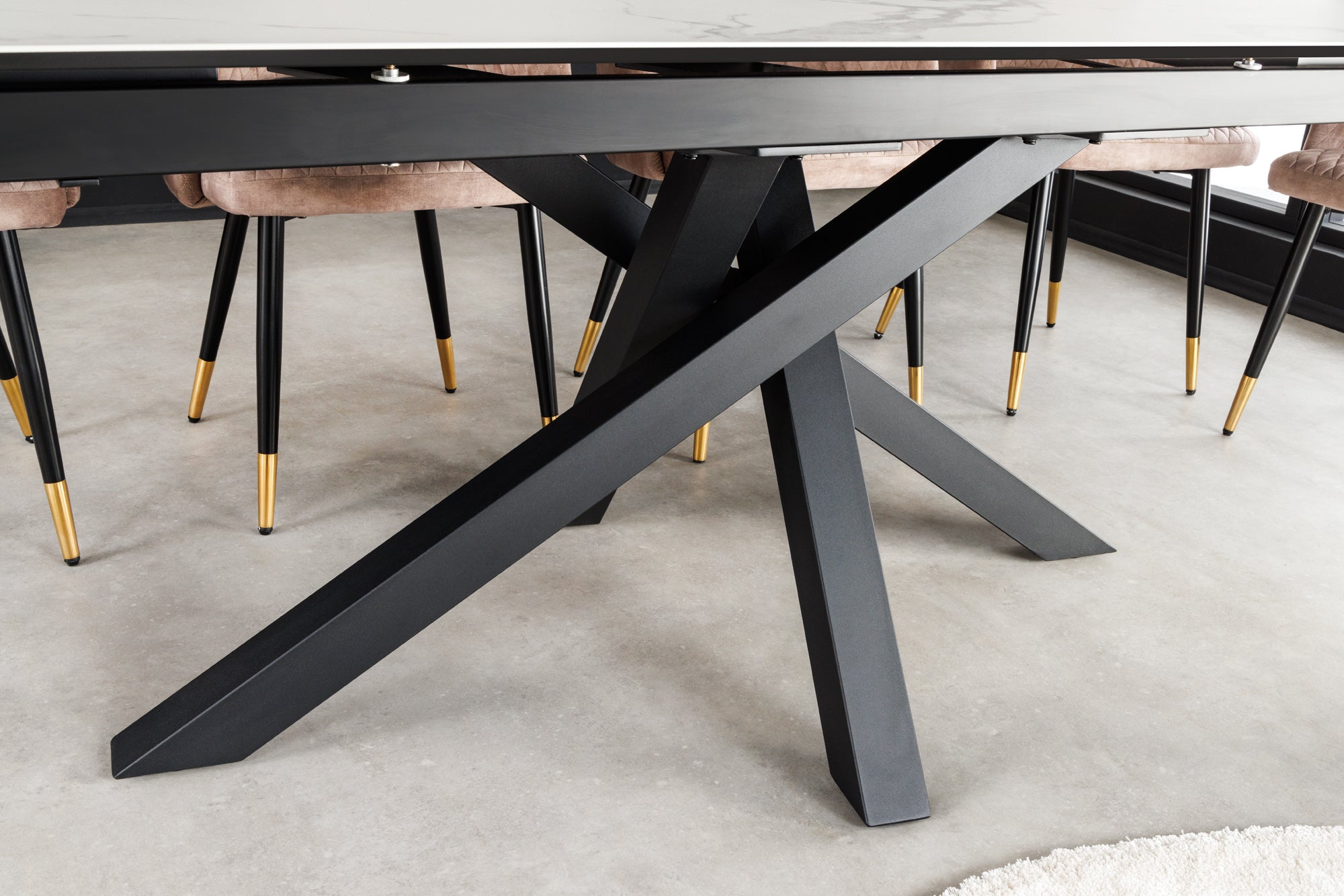 MARAVILLOSA mesa de comedor extensible de cerámica de mármol blanco de 180-220-260cm fabricada en Italia