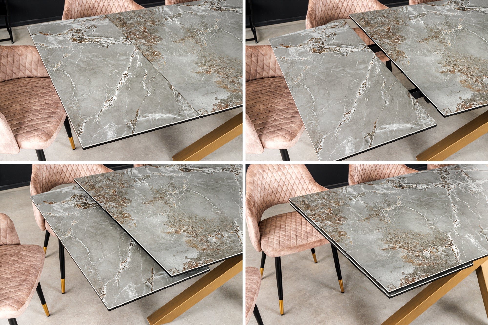 MARAVILLOSA mesa de comedor extensible 180-220-260cm cobre gris óxido cerámica made in Italy