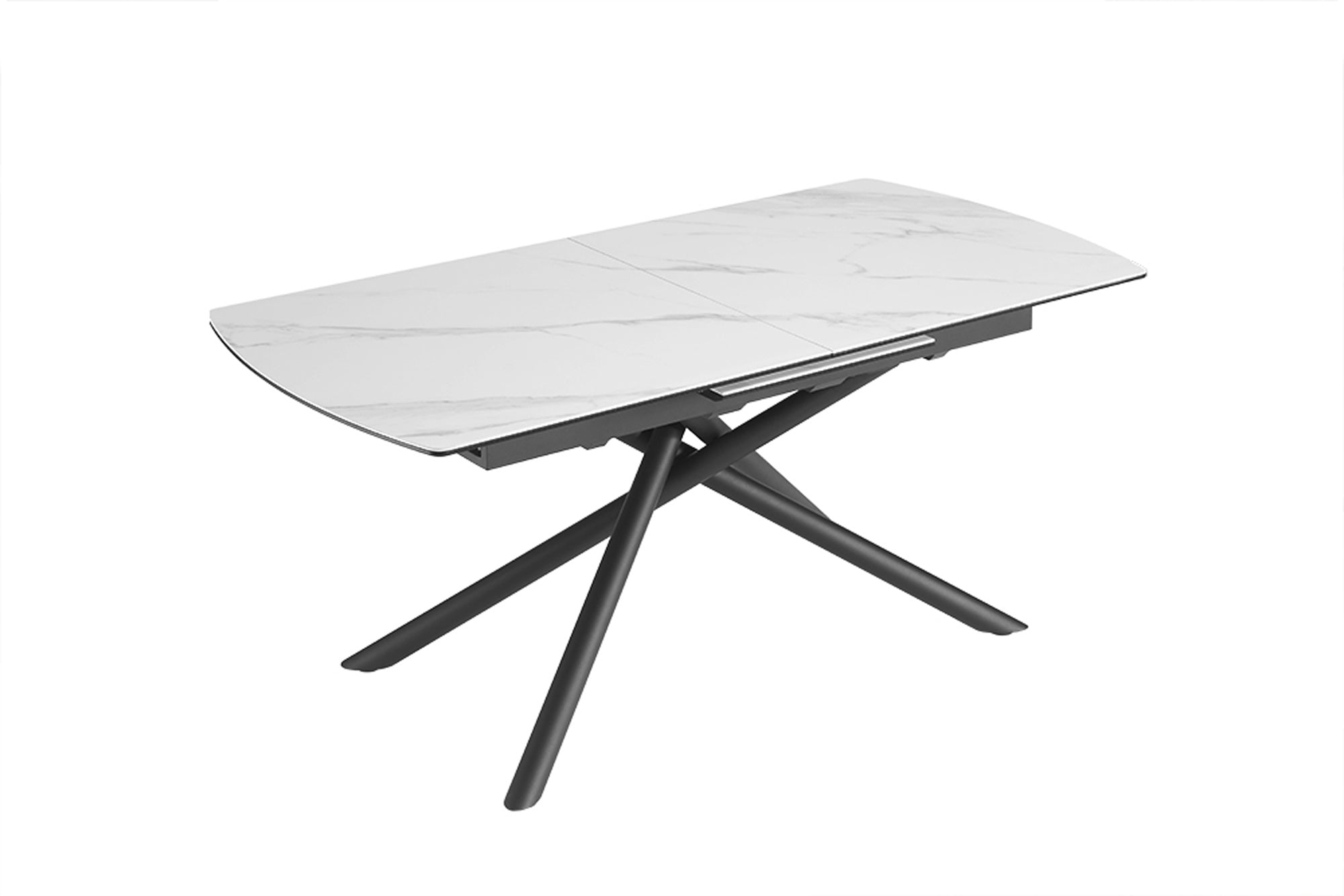 mesa-a-manger-extensible-mikado-180-230-cm-cerámica-blanca-estructura-negra-estrella_46495 (inv)