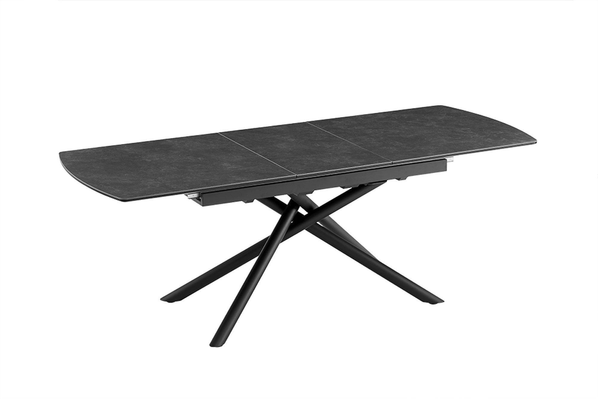 Table à manger extensible MIKADO 180-230 cm graphite céramique noir structure étoile