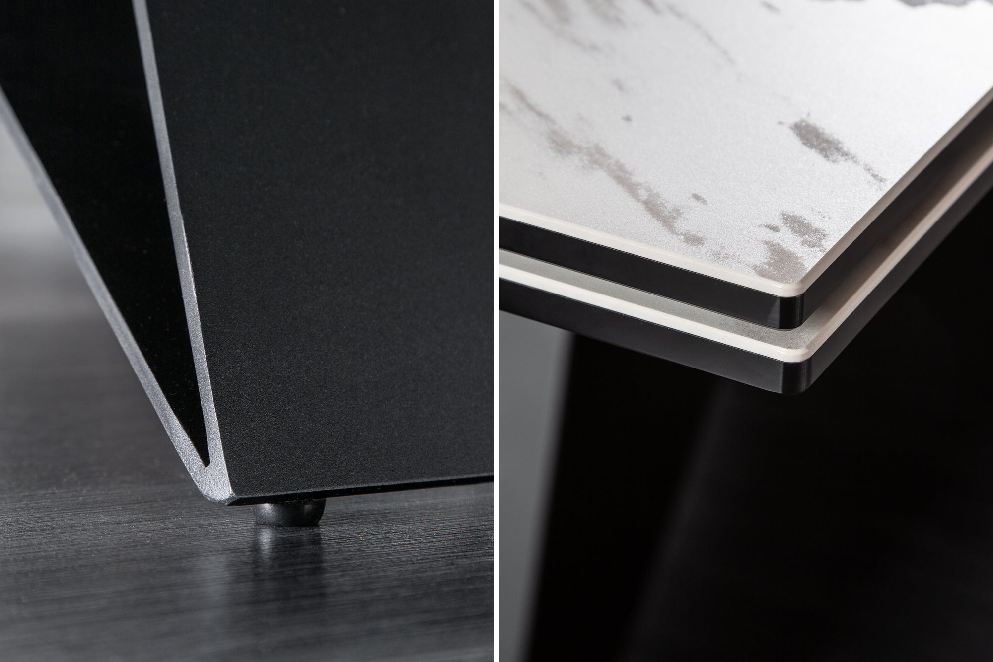 PROMETHEUS 180-220-260cm mesa de comedor extensible de cerámica de mármol blanco made in Italy