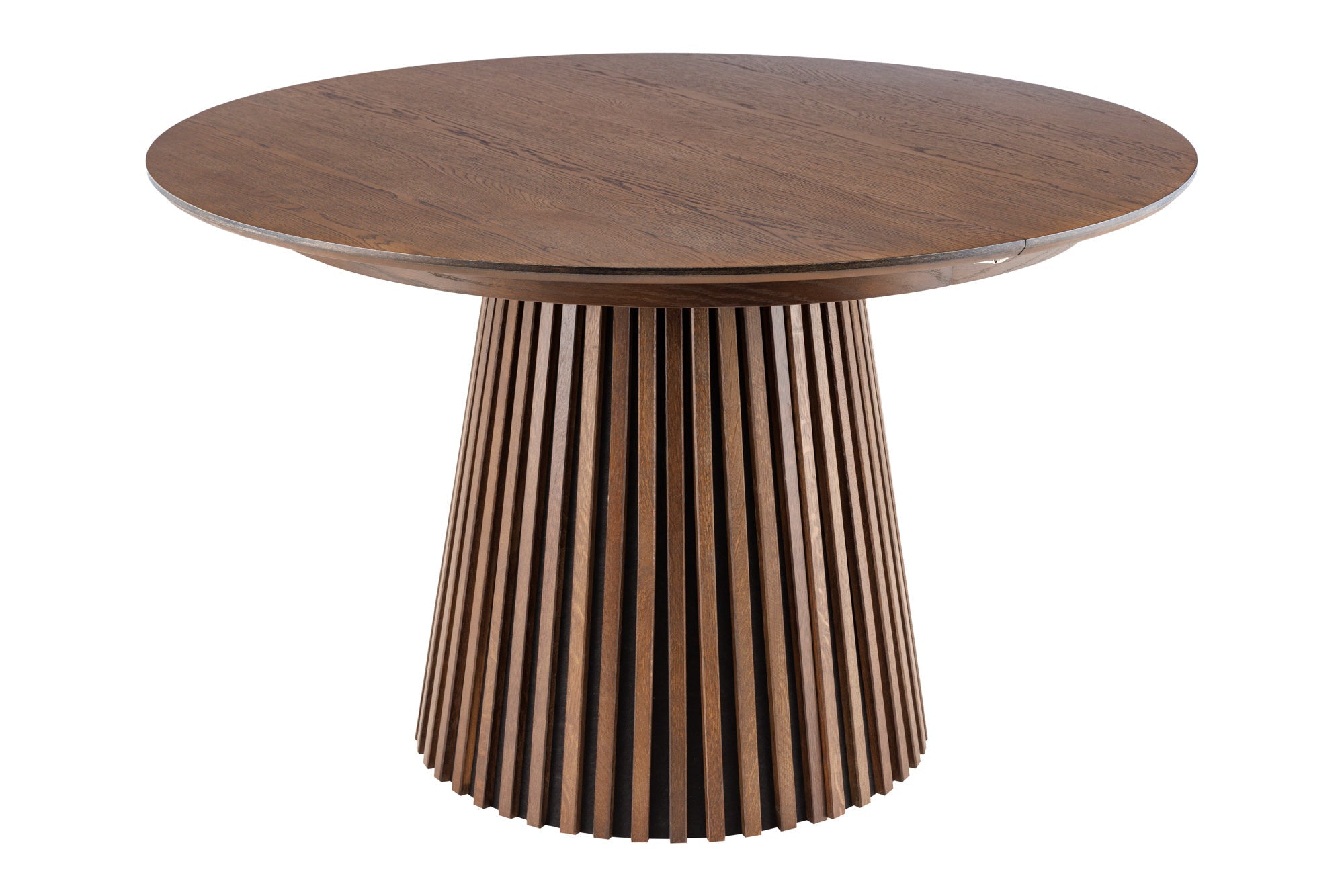 Mesa de comedor extensible VALHALLA WOOD 120-160-200cm con patas de roble ahumado marrón