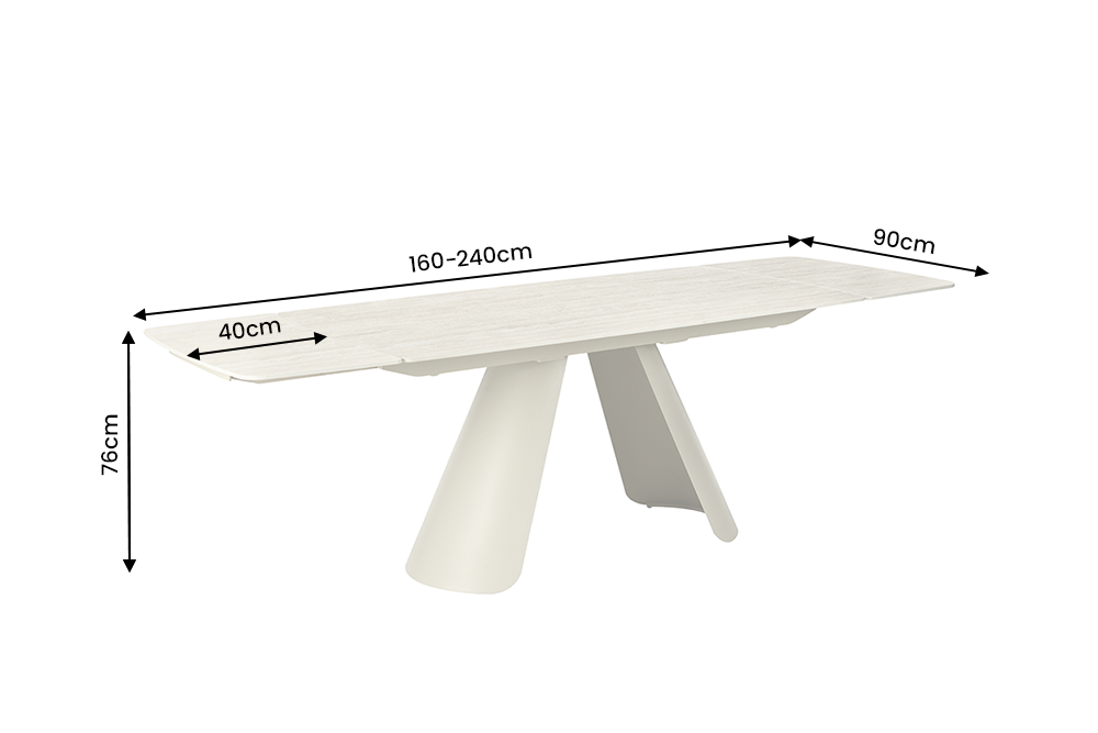 Dimensions de la table