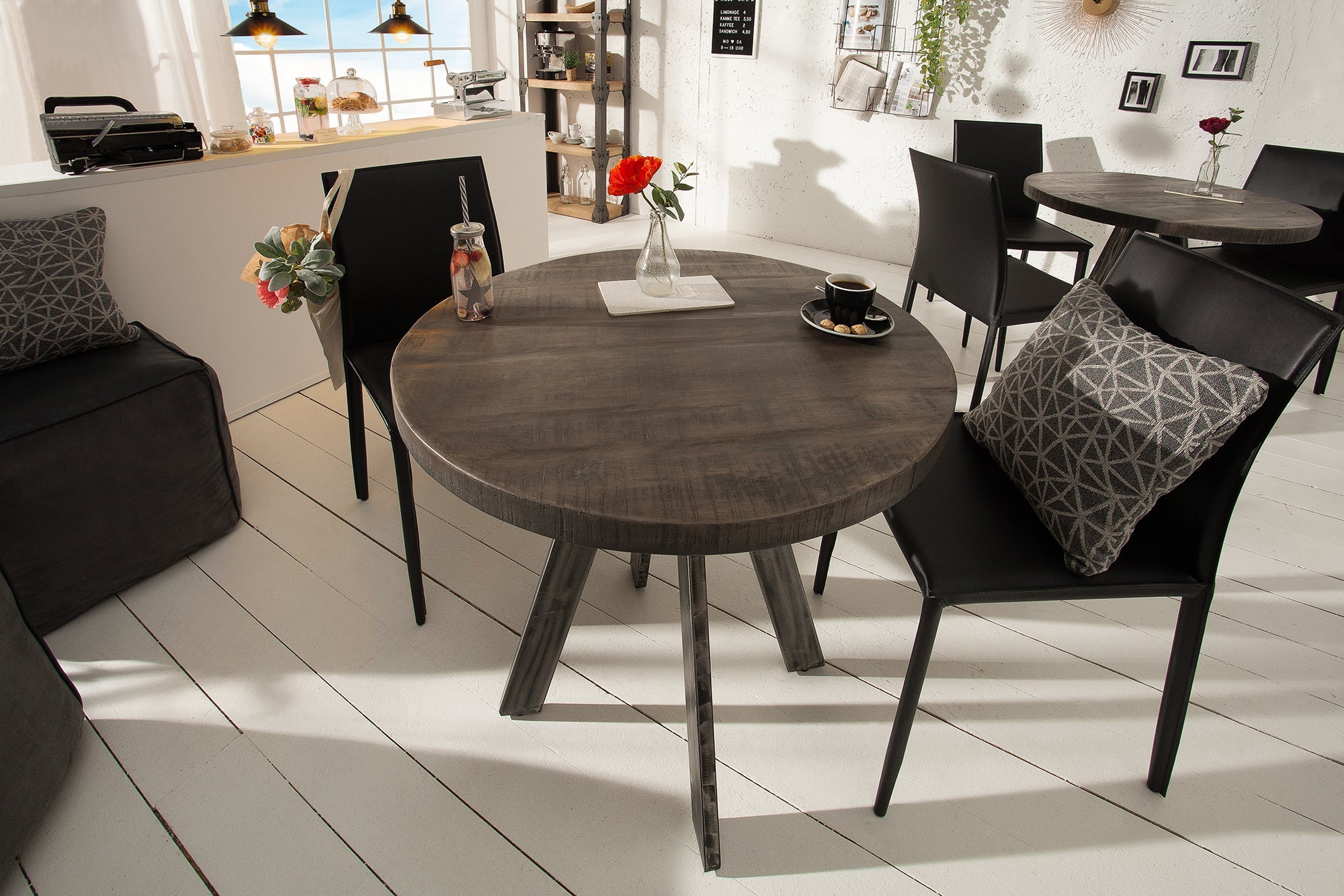 massive-iron-craft-80cm-round-mesa de comedor de madera de mango-gris-flecked-feet_39368 (inv)