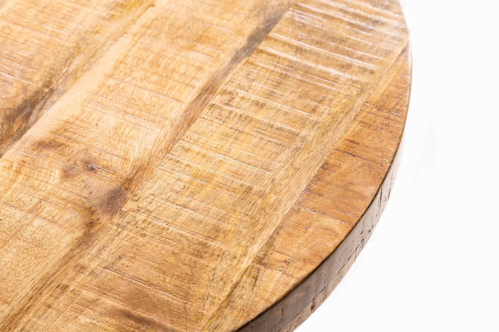 Mesa de comedor redonda de madera maciza de mango IRON CRAFT, 80 cm