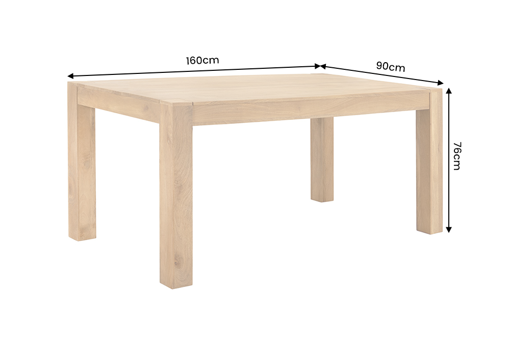 Dimensions de la table