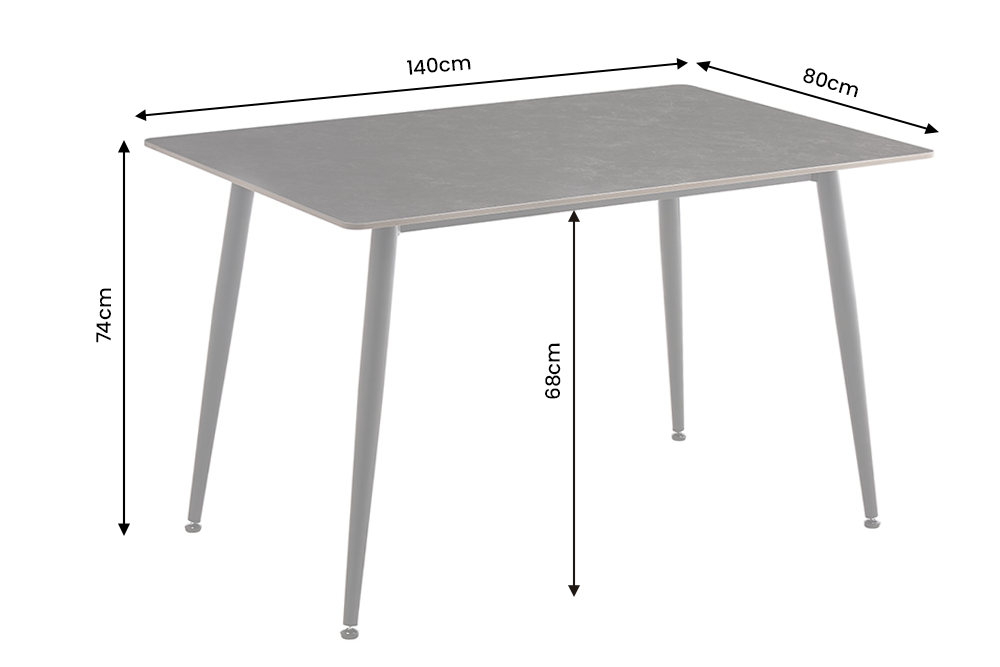 Dimensions de la table