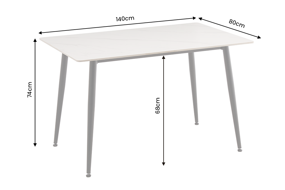 Dimensions de la table