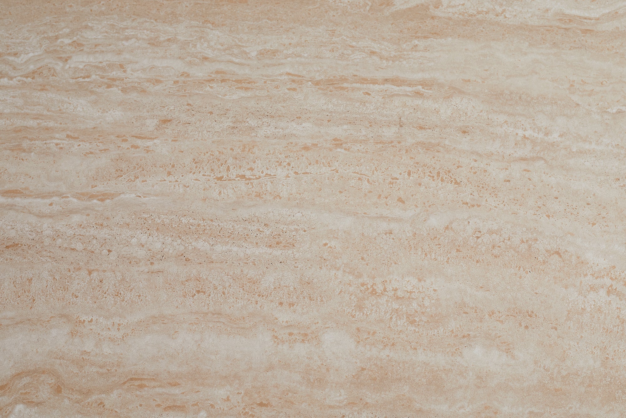Table à manger ronde ALPINE 120cm céramique travertin naturel métal grège champagne