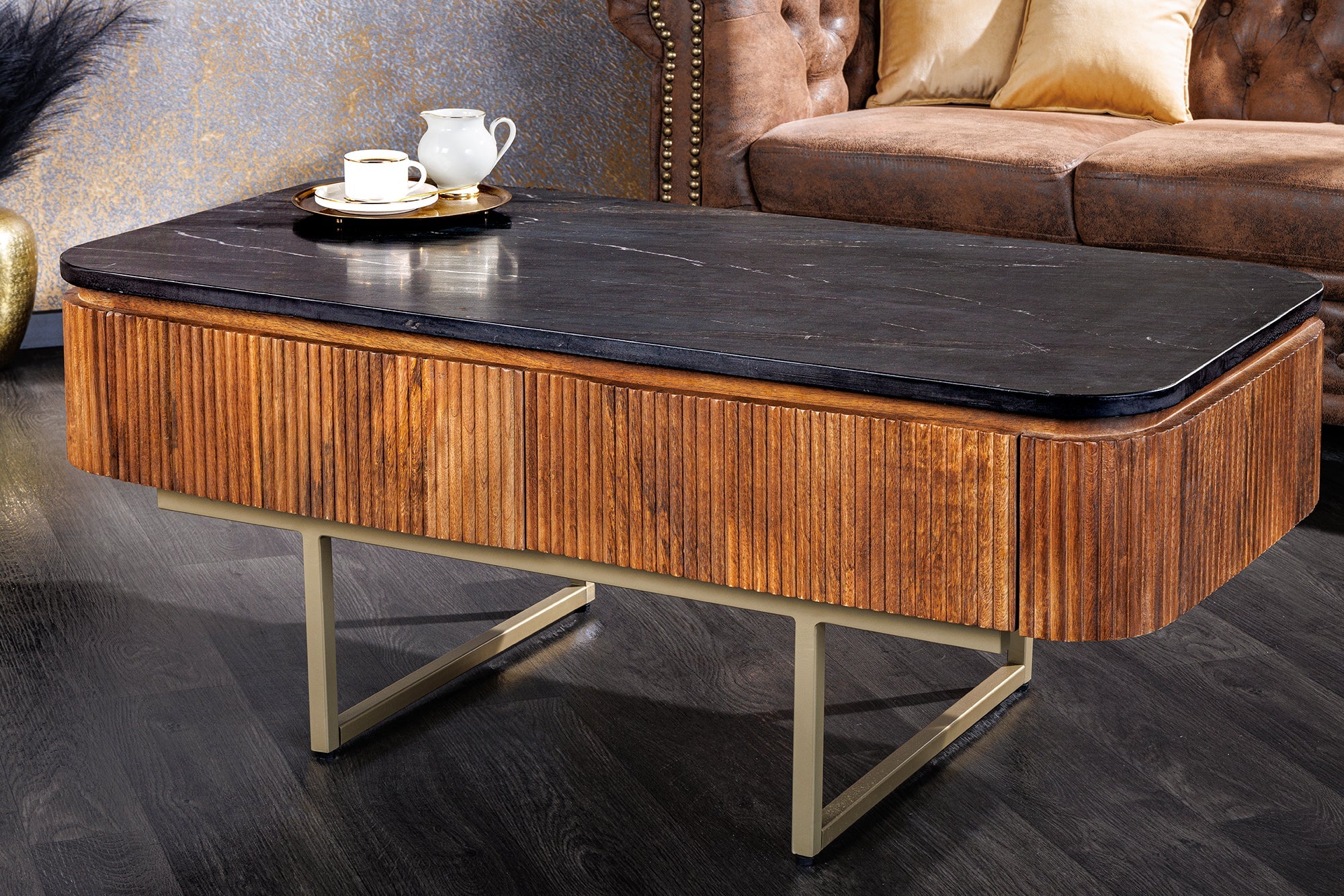 mesa baja-design-gatsby-110cm-en-madera-de-mango-tapa-masiva-en-mármol-retro-con-cajones-dore_43338 (inv)