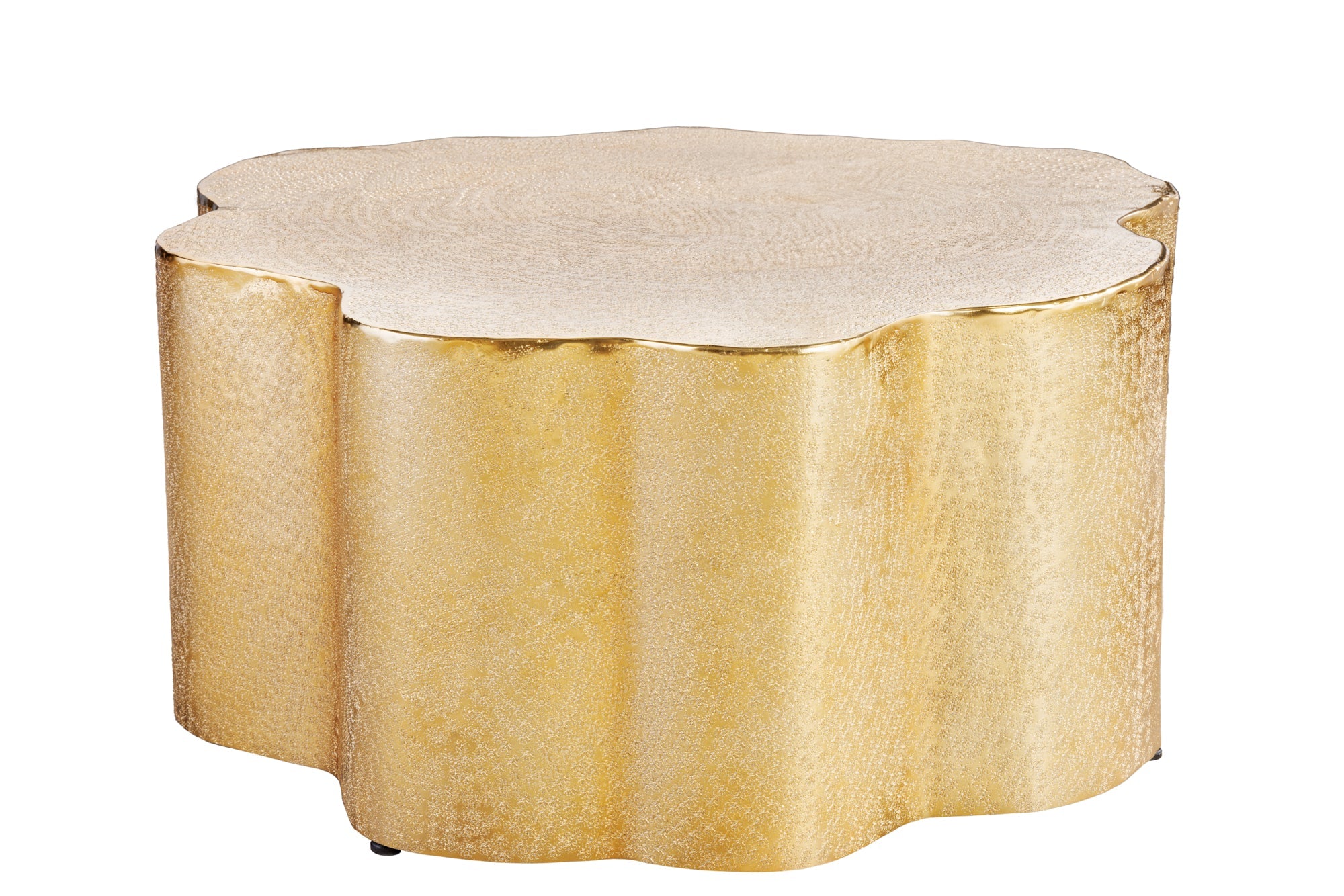 Table basse design ORGANIC ORIENT 75cm or fait main