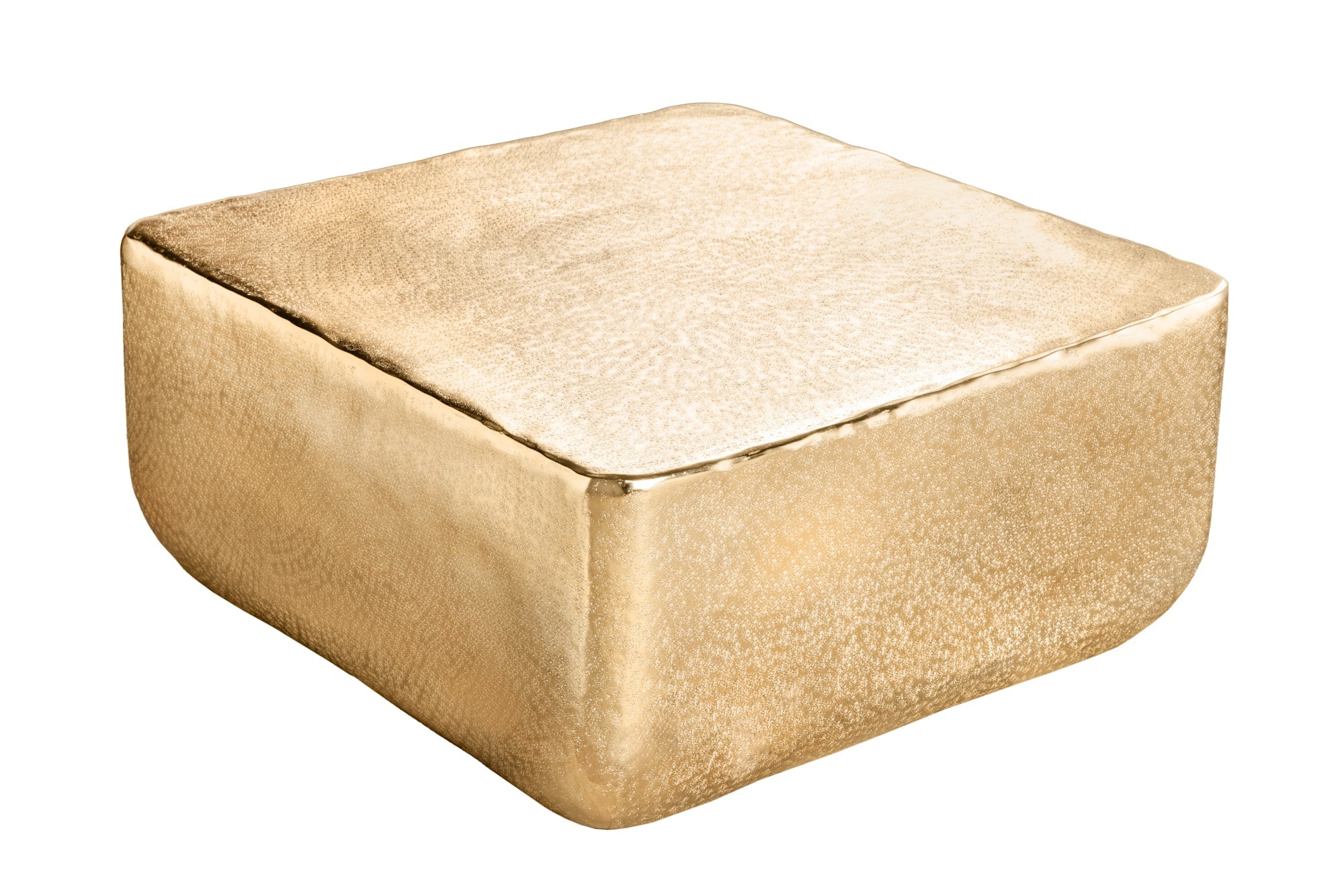UNIT mesa de centro de diseño 70cm en metal dorado martillado hecho a mano