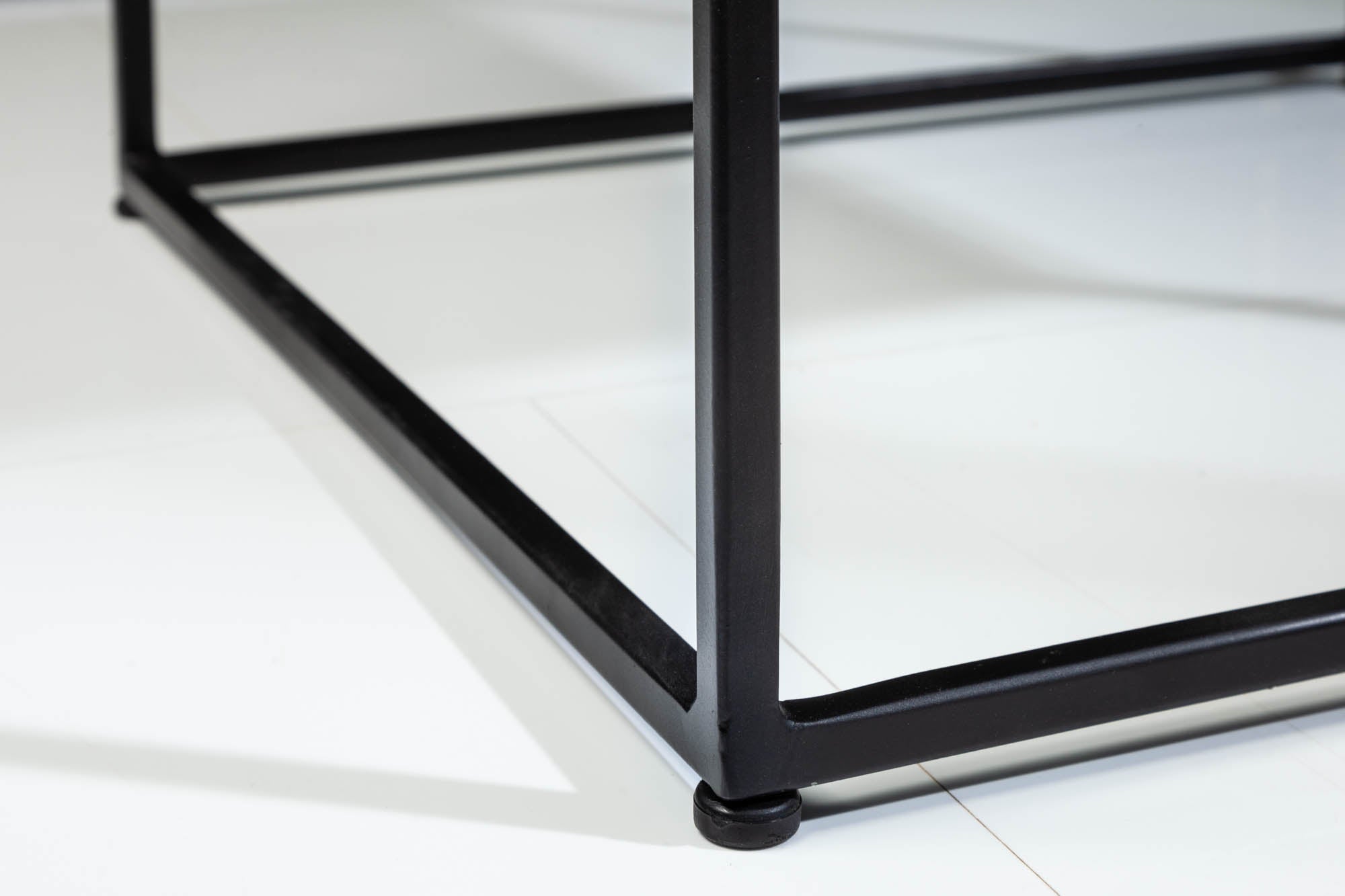 ELEMENTS elegante mesa de centro 50cm gris con tapa de mármol pulido