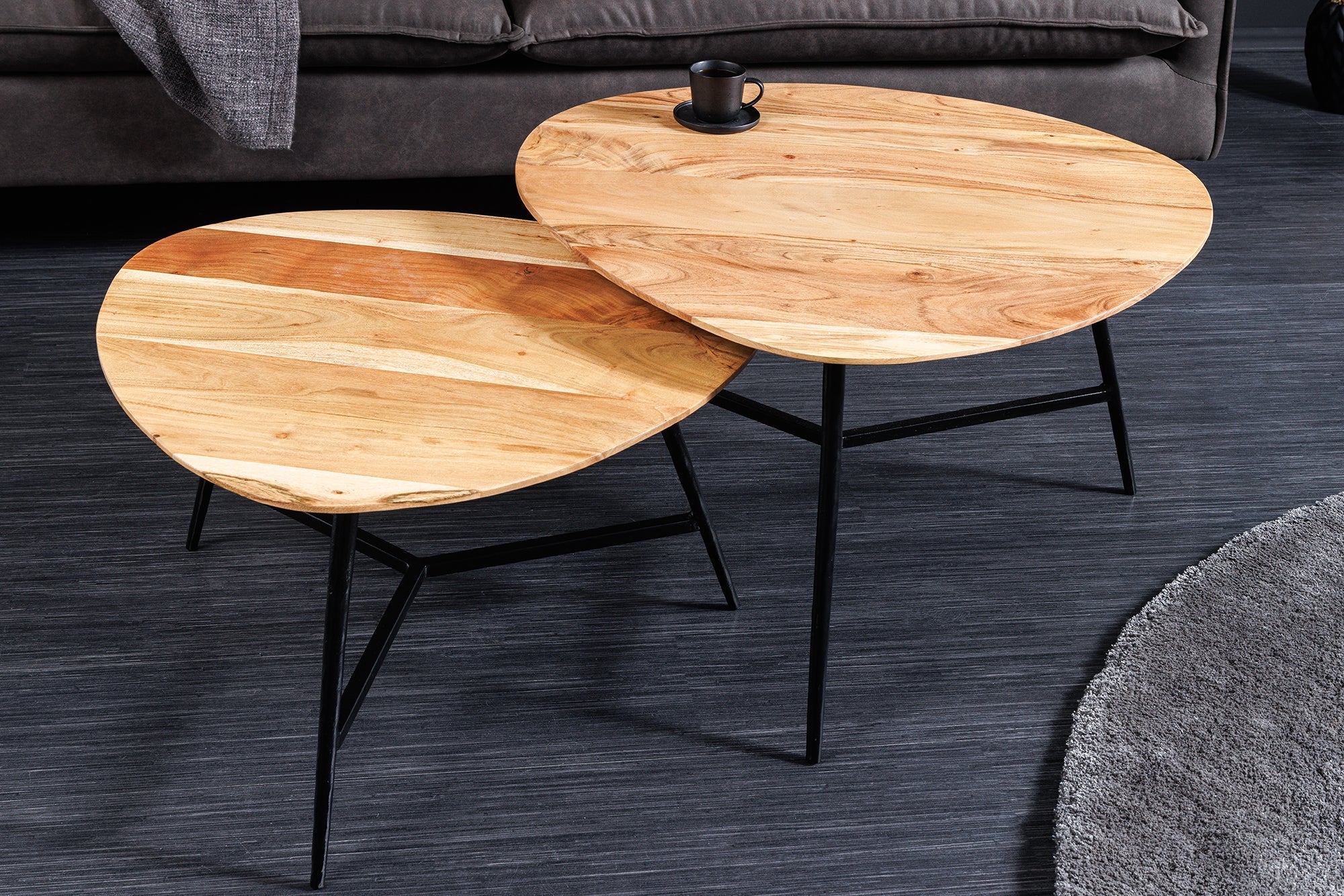 madera maciza-belleza-de-la-naturaleza-60cm-acacia-triangular-metal-negro_43740 (inv)