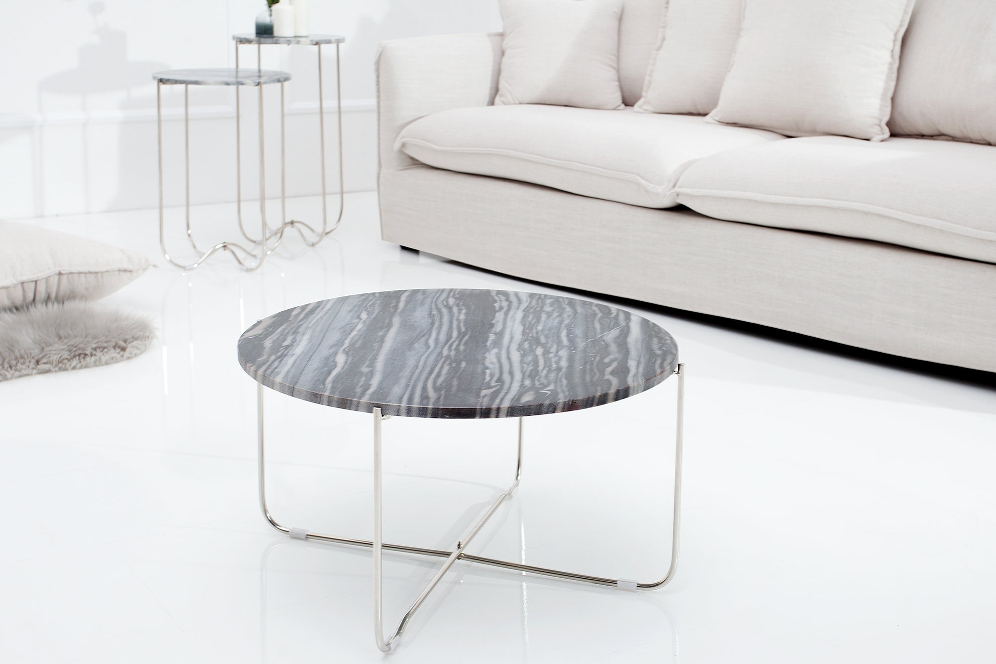 mesa de centro-exclusiva-noble-65cm-marmol-veritable-gris-redondo-metal-plata_38011 (inv)