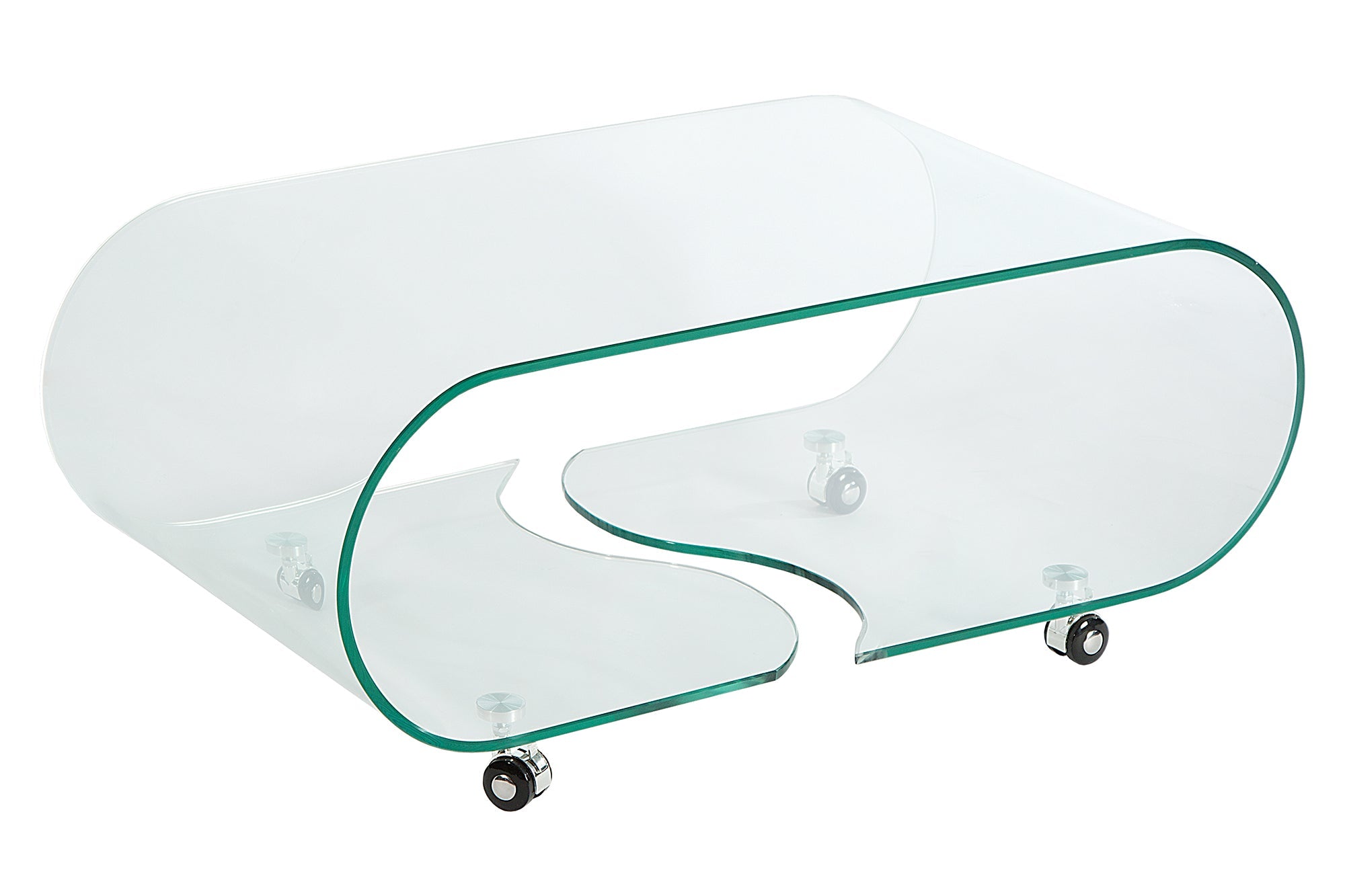 Extravagante mesa de centro de cristal FANTOME 90cm transparente