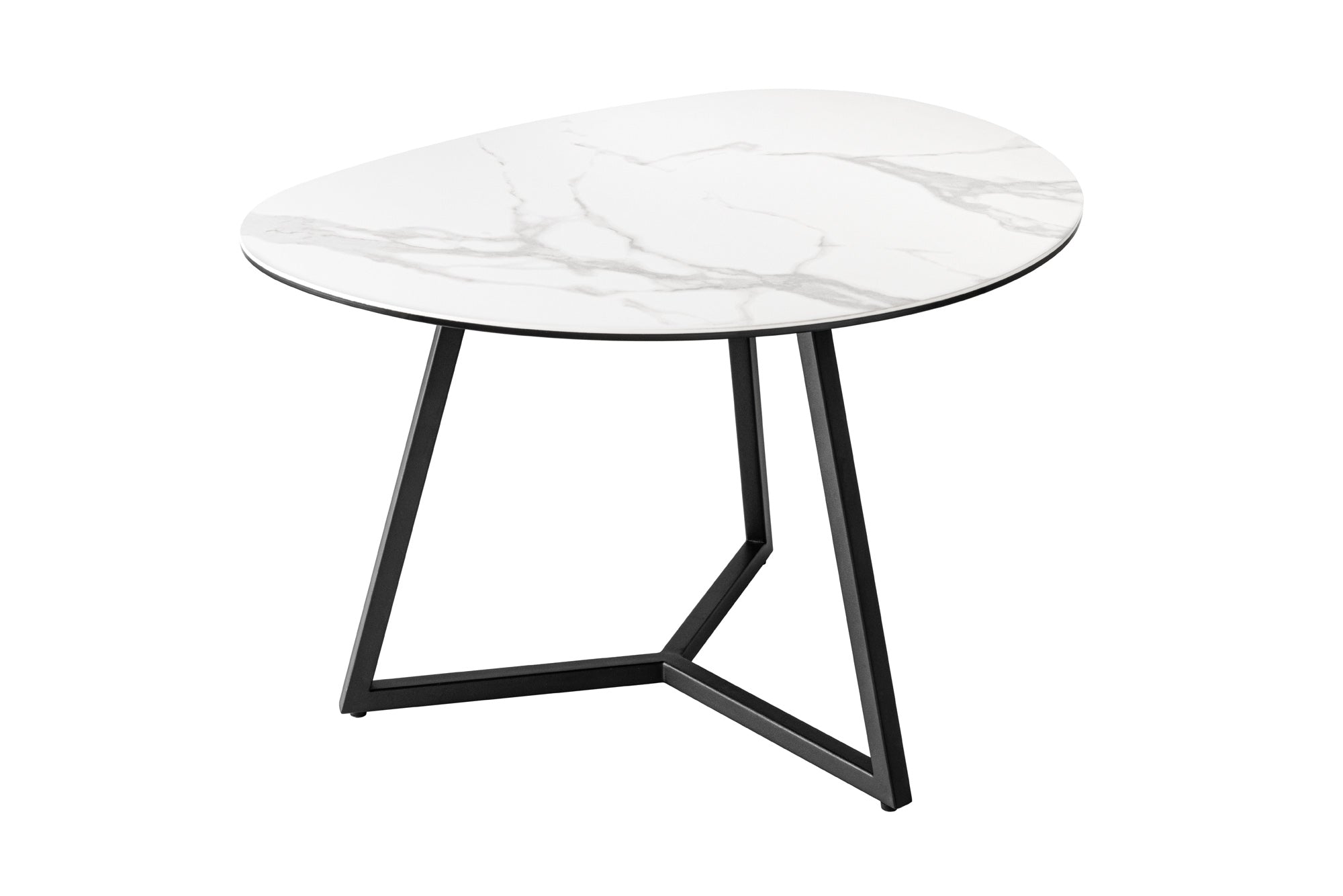 MARAVILLOSA mesa de centro moderna de cerámica de mármol blanco de 70 cm fabricada en Italia