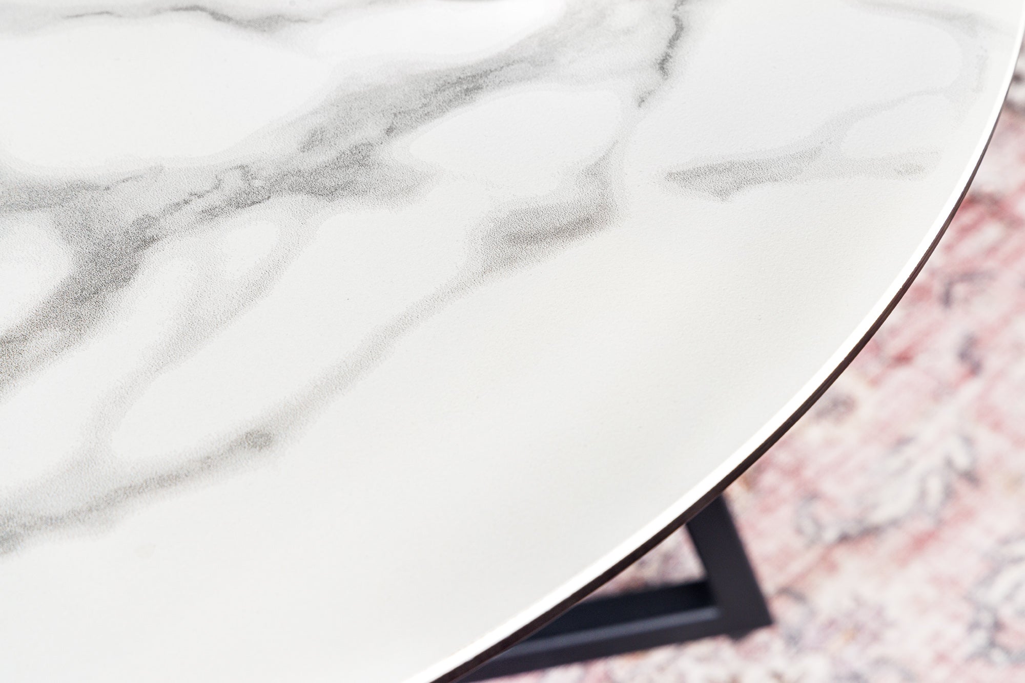 MARAVILLOSA mesa de centro moderna de cerámica de mármol blanco de 70 cm fabricada en Italia