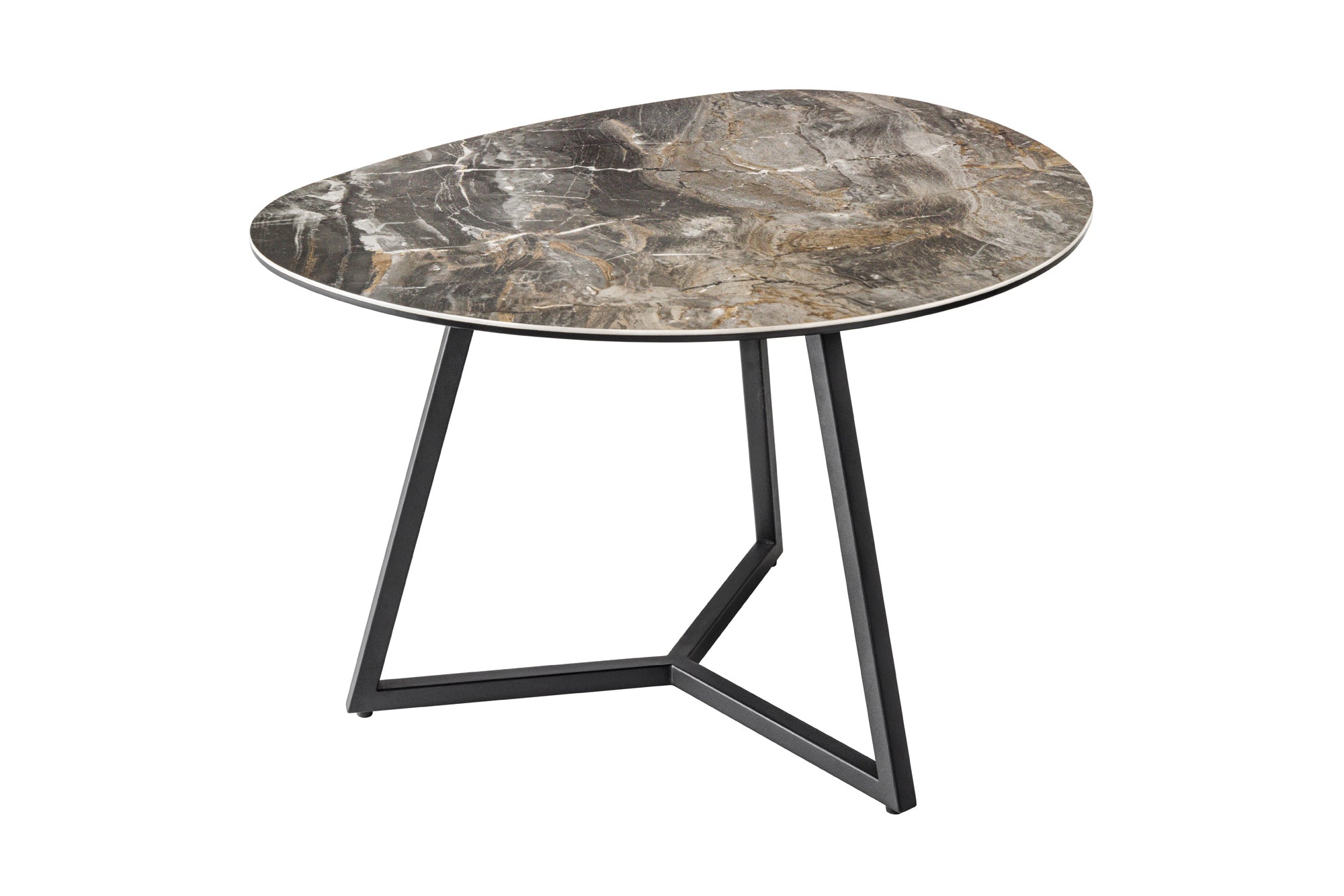 MARAVILLOSA mesa de centro de cerámica moderna de 70 cm en mármol topo made in Italy