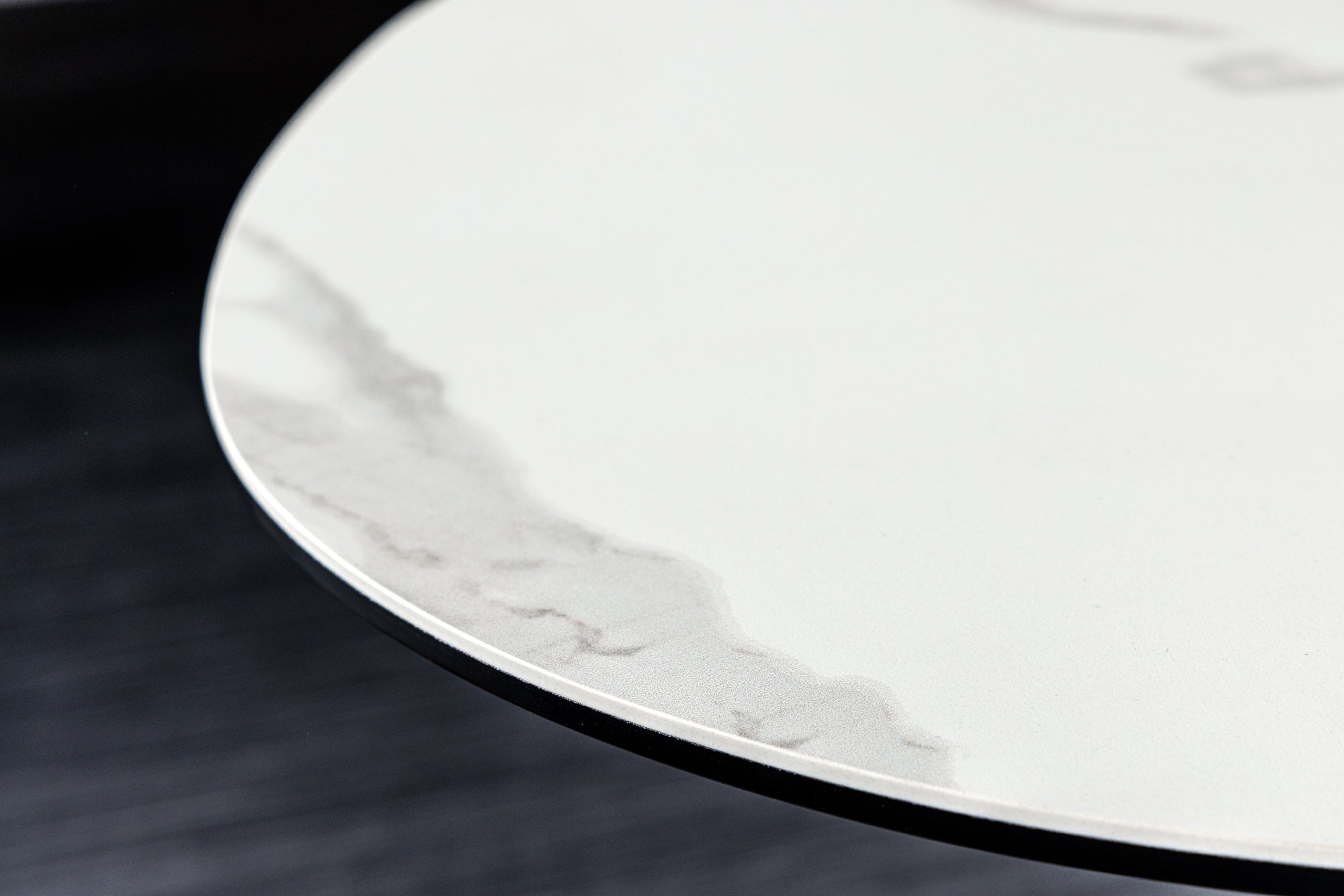 MARAVILLOSA mesa de centro moderna 90cm en cerámica mármol blanco made in Italy