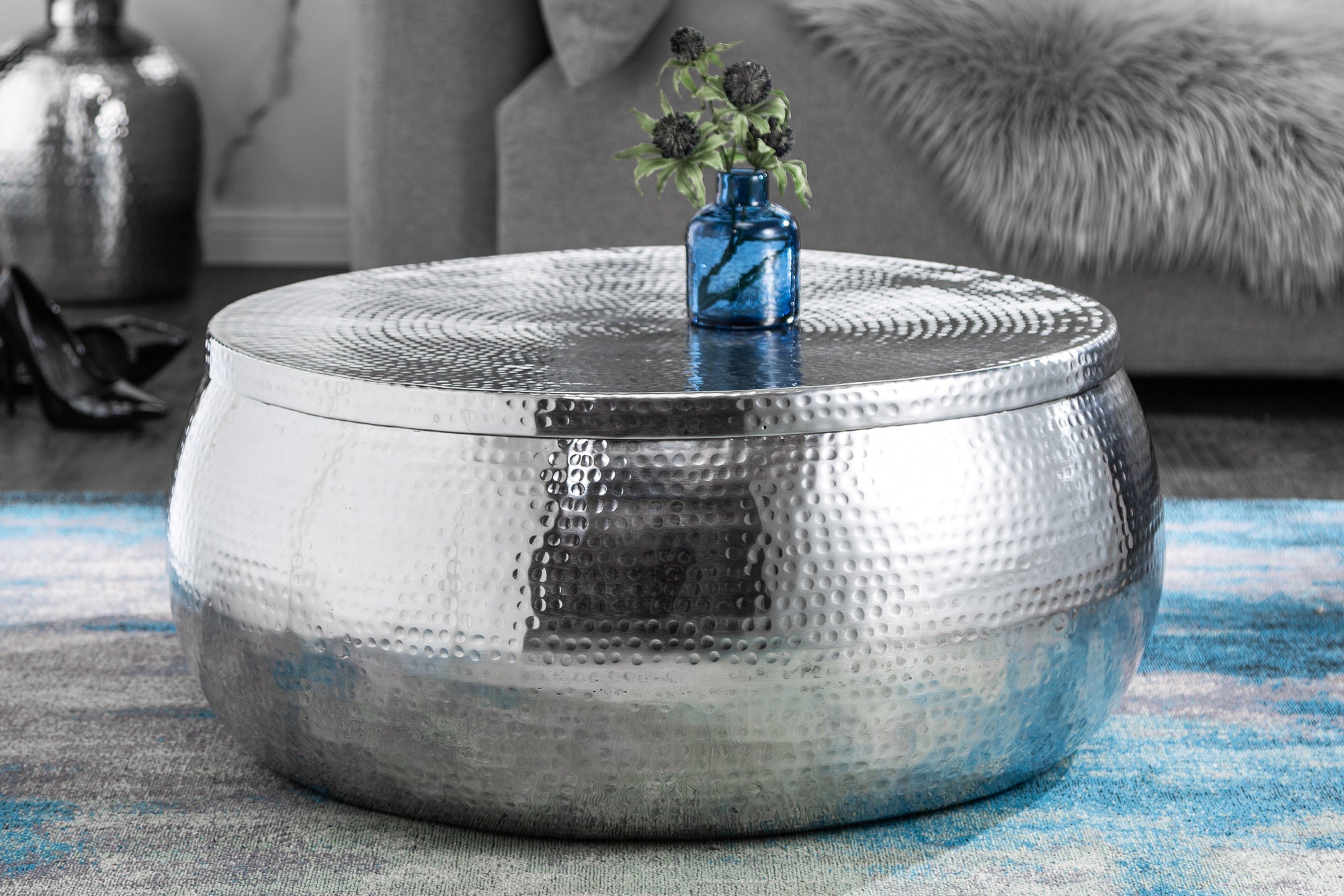 table-basse-ronde-orient-storage-70cm-metal-plata-con-espacio-de-almacenamiento-diseño-martele-mait-main_40232 (inv)