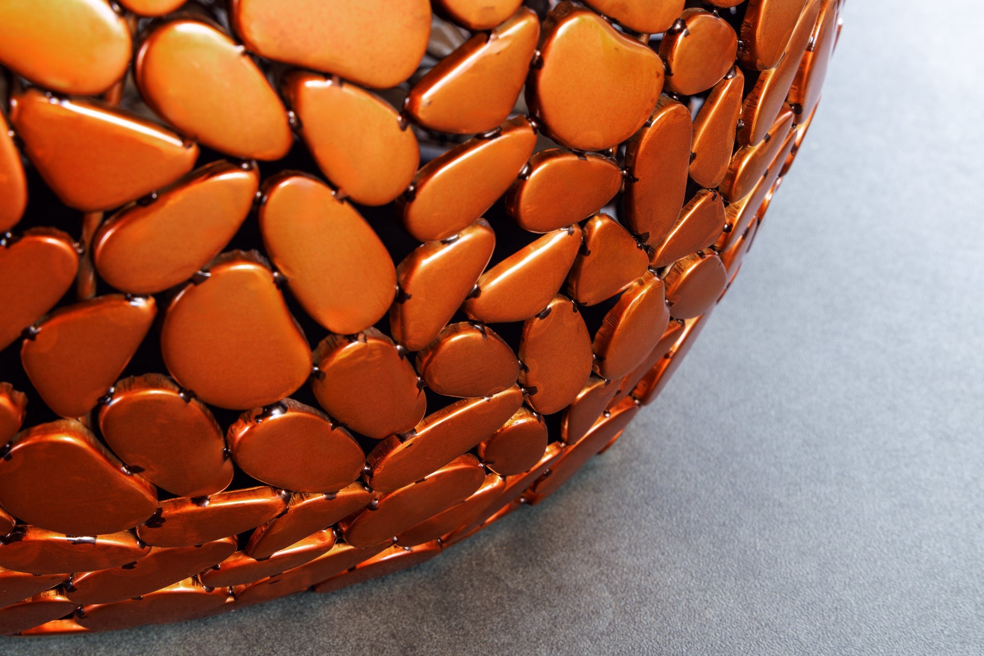 Mesa de centro redonda STONE MOSAIC 75cm mosaico de metal de cobre hecho a mano