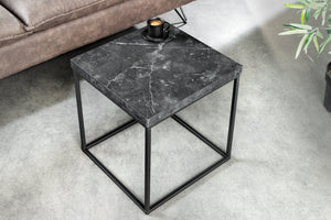 Table d’appoint moderne ARCHITECTURE 45cm structure métal graphite