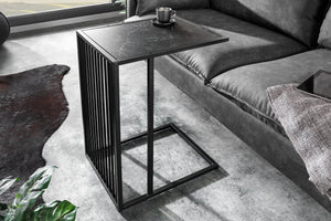 Table d’appoint moderne ARCHITECTURE 65cm table d’ordinateur portable en métal graphite