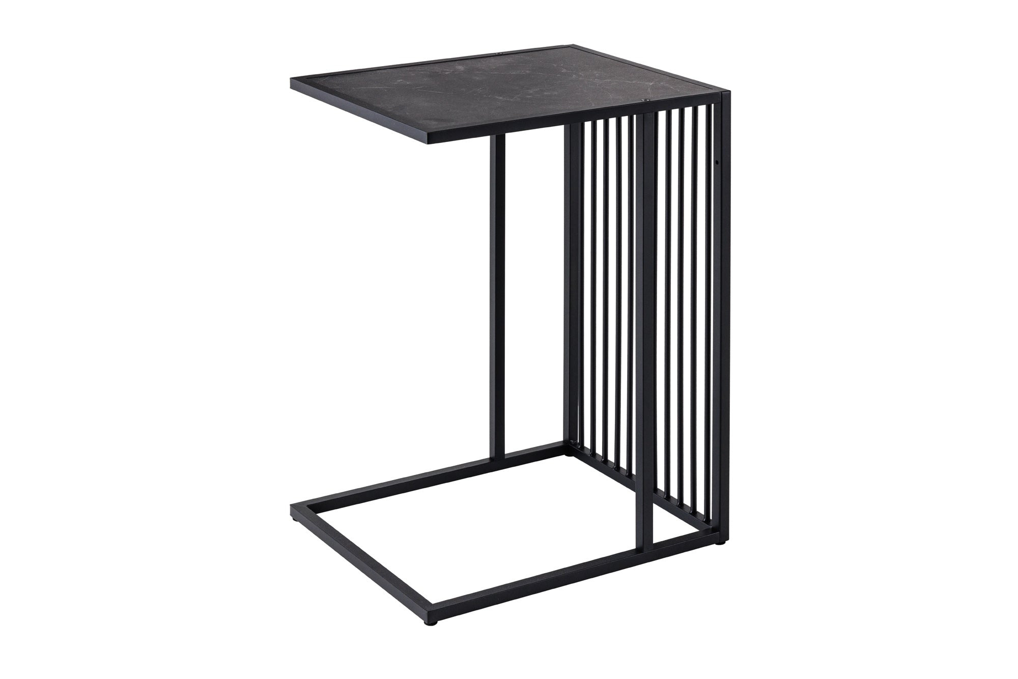 Table d’appoint moderne ARCHITECTURE 65cm table d’ordinateur portable en métal graphite