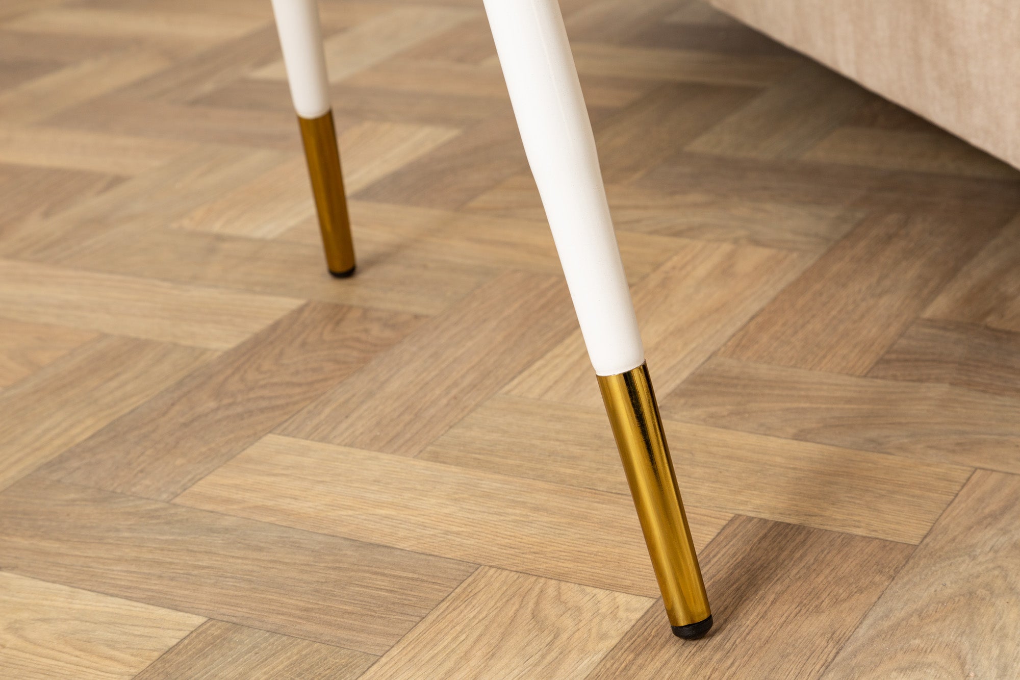 Mesa auxiliar PARIS retro 45cm cristal oro blanco diseño mármol mesa de centro redonda