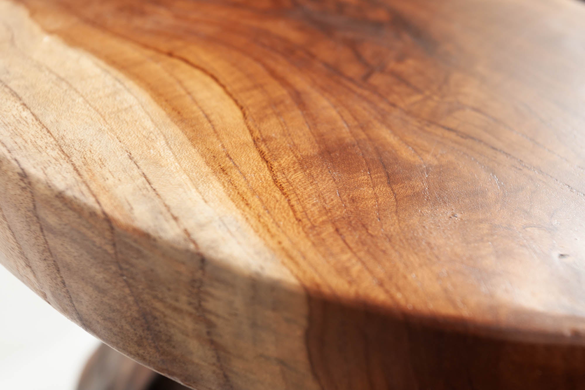 ROOT Taburete de mesa auxiliar de teca maciza de 40 cm de madera de raíz