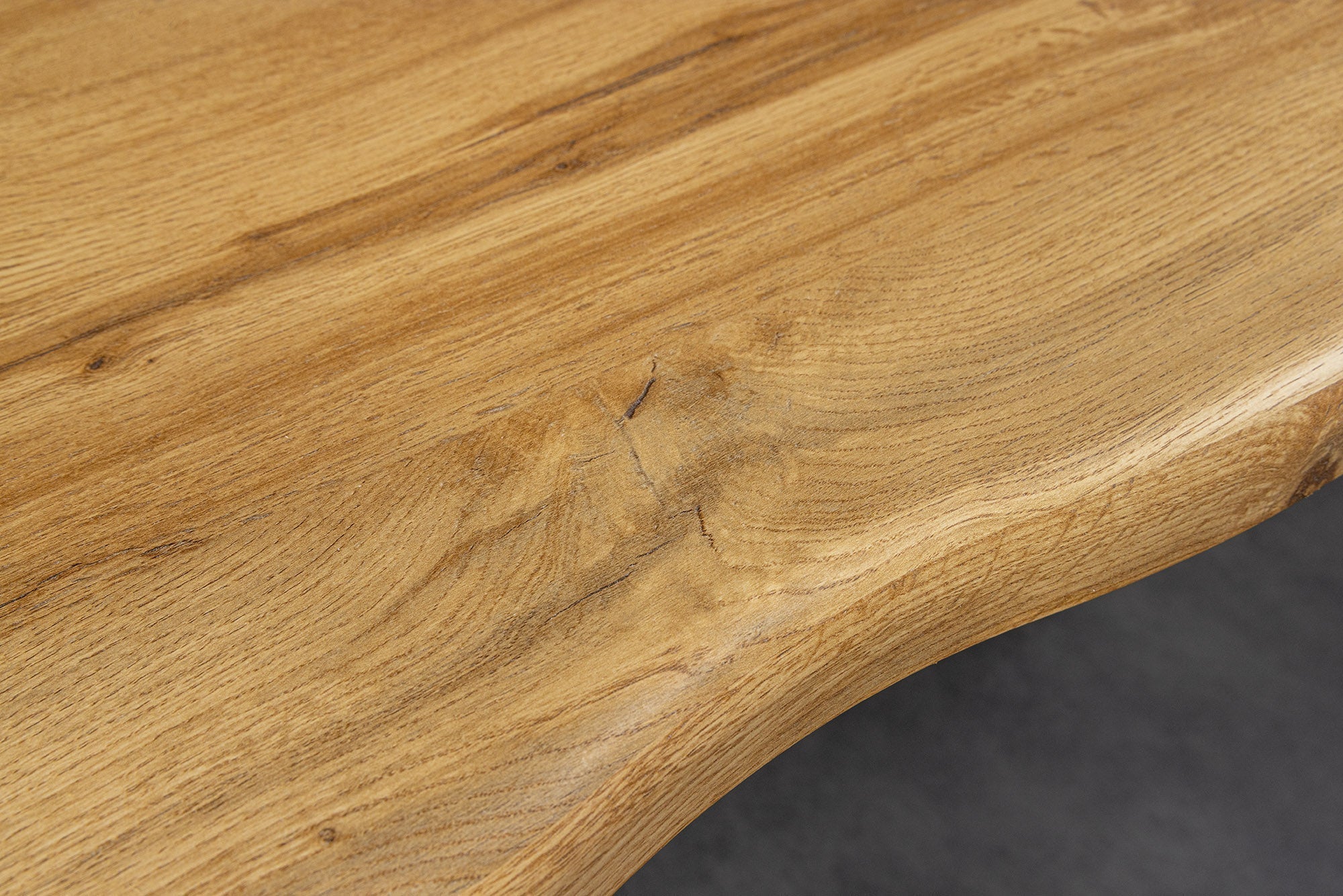 Table de bar industrielle WILD 120cm aspect chêne sauvage marron structure en X métal noir