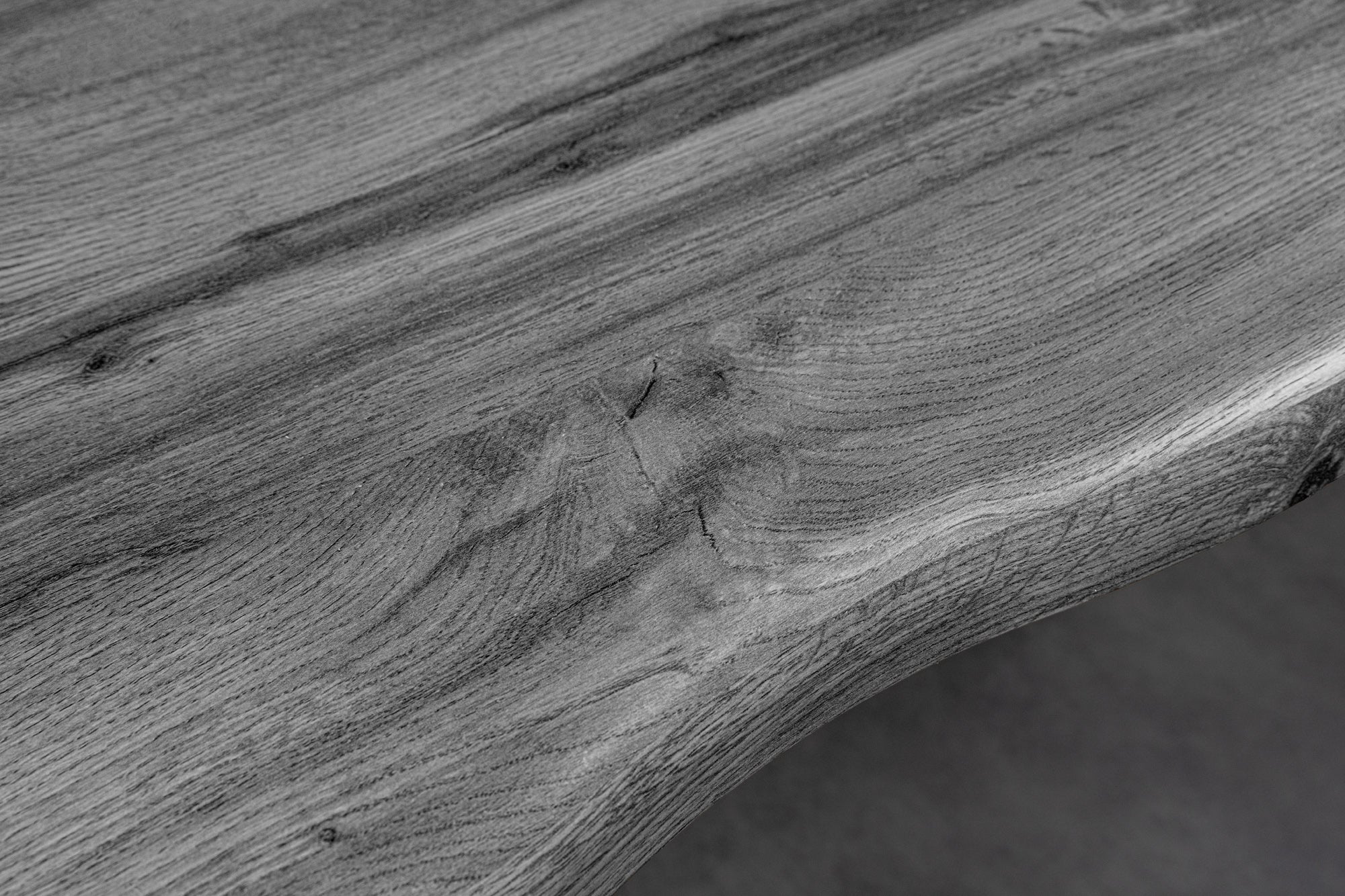 Table de bar industrielle WILD 120cm chêne sauvage gris design métal noir structure en X
