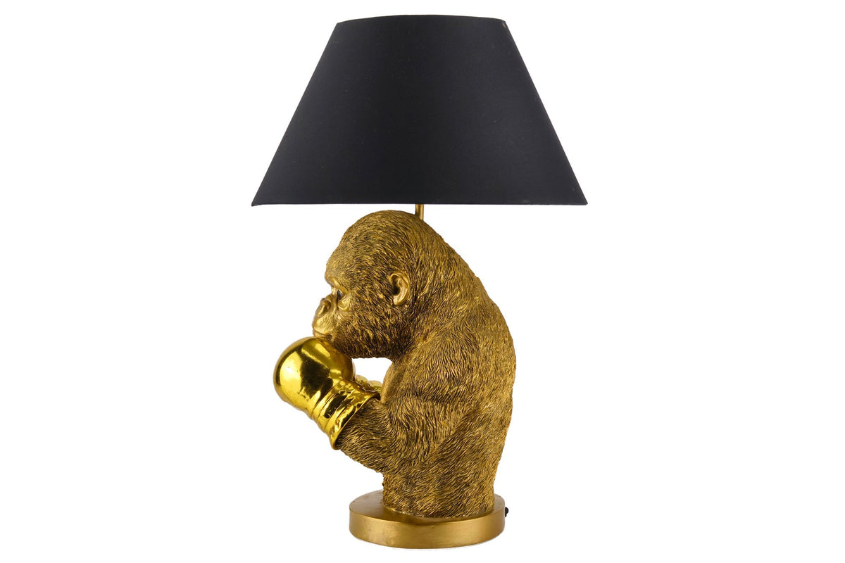 Table lamp KING APE 55cm gold black shade