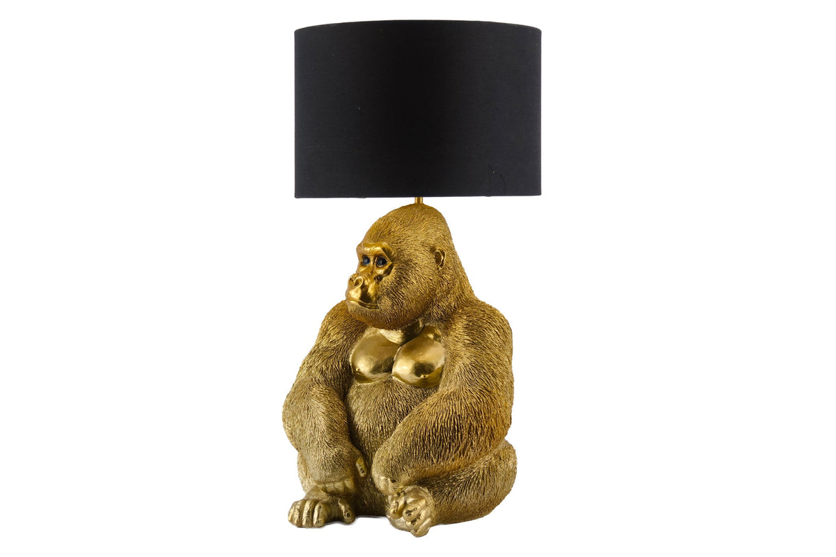 Table lamp KING APE 55cm gold black shade