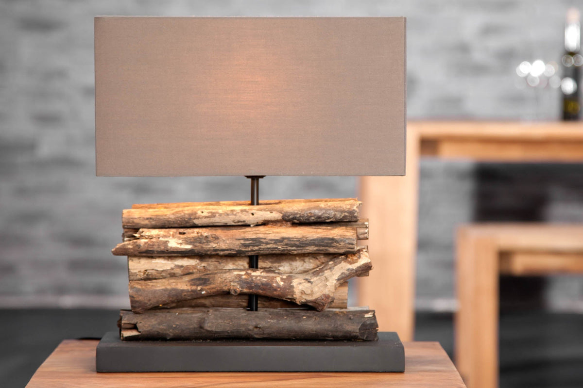 Table lamp PERIFERE driftwood brown